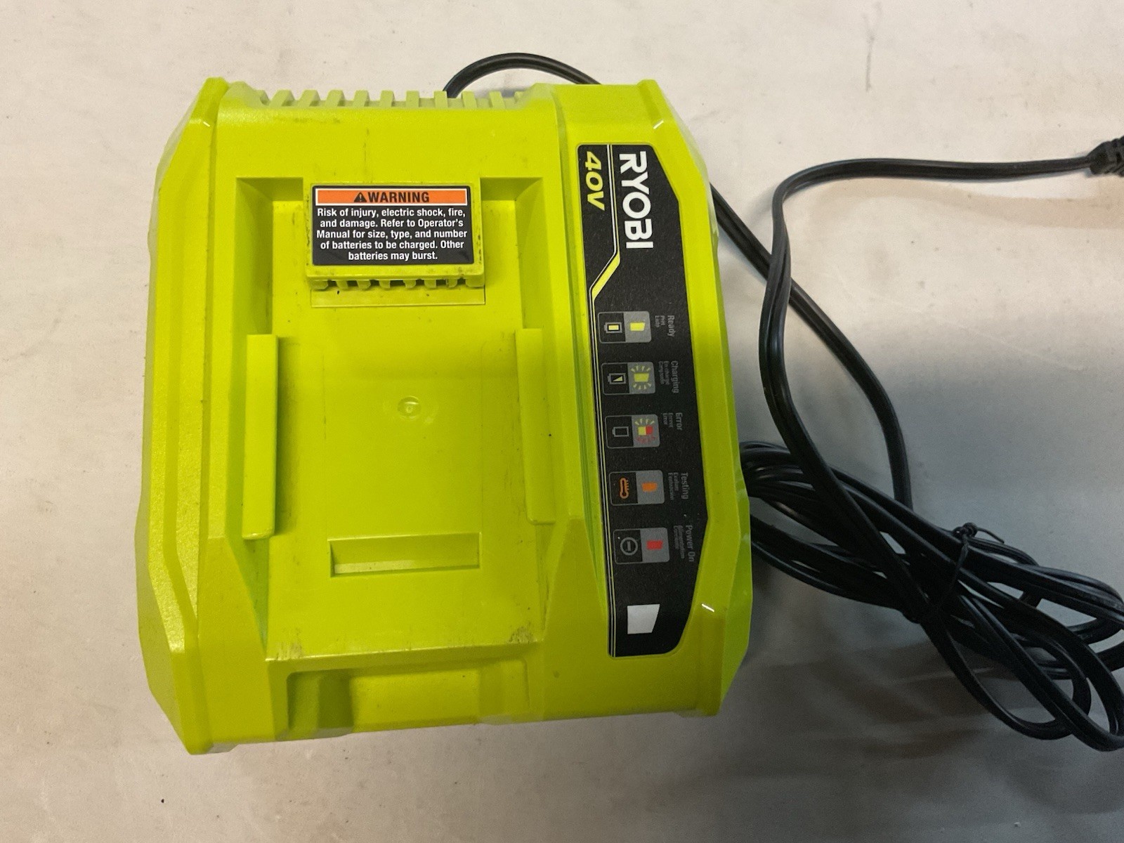 RYOBI: OP406VNM 40V 40Volt Lithium-Ion Rapid / Quick Charger