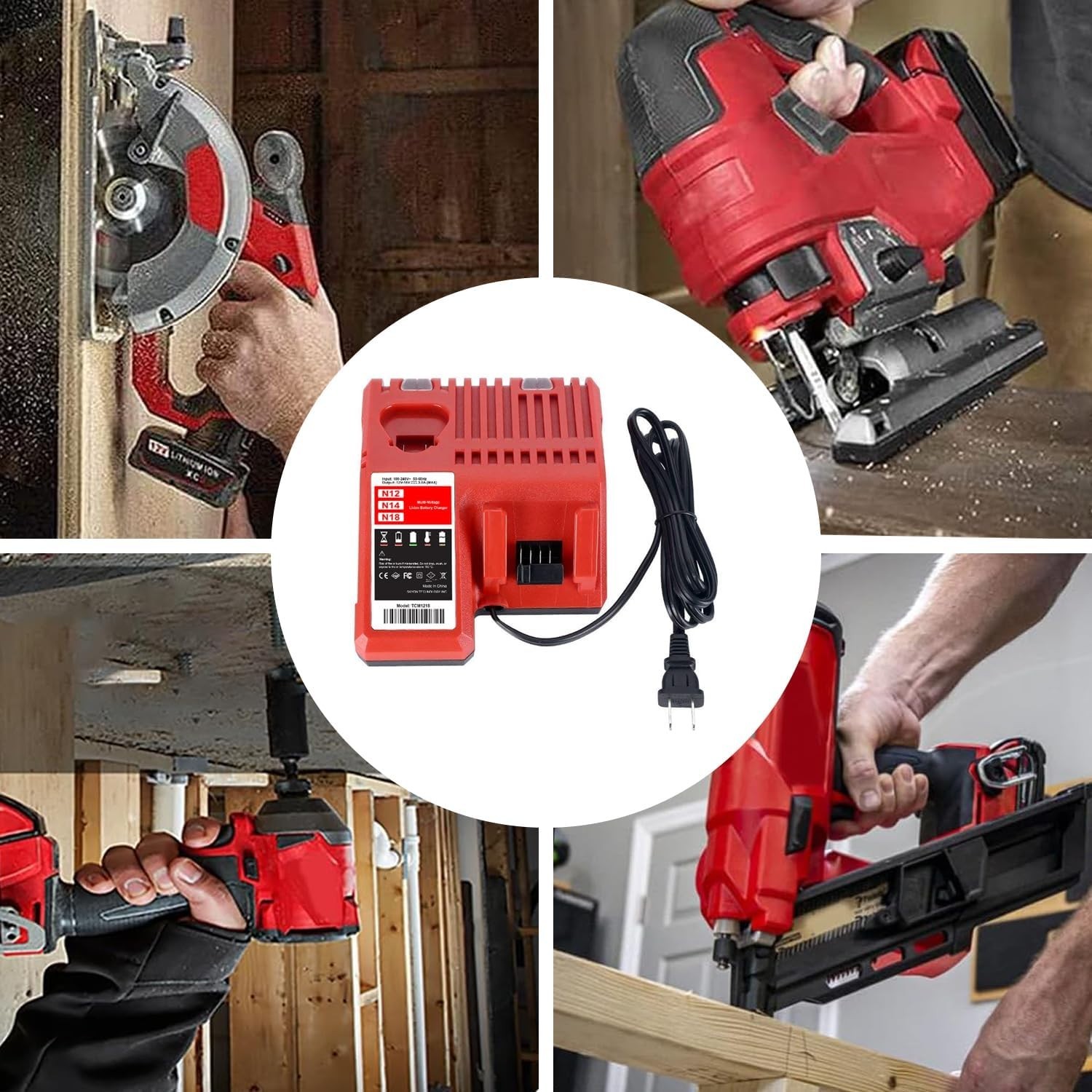 NEW Rapid Charger For Milwaukee 48-59-1812 M12 and M18 18V 12V Dual Voltage Fast