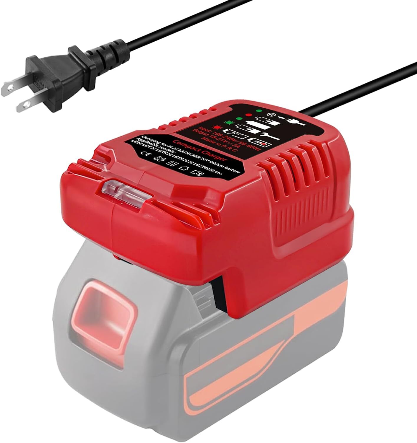 Charger for Black&Decker 20V MAX Li-ion Battery LBXR20 LBXR2020 LBX4020 LCS1620