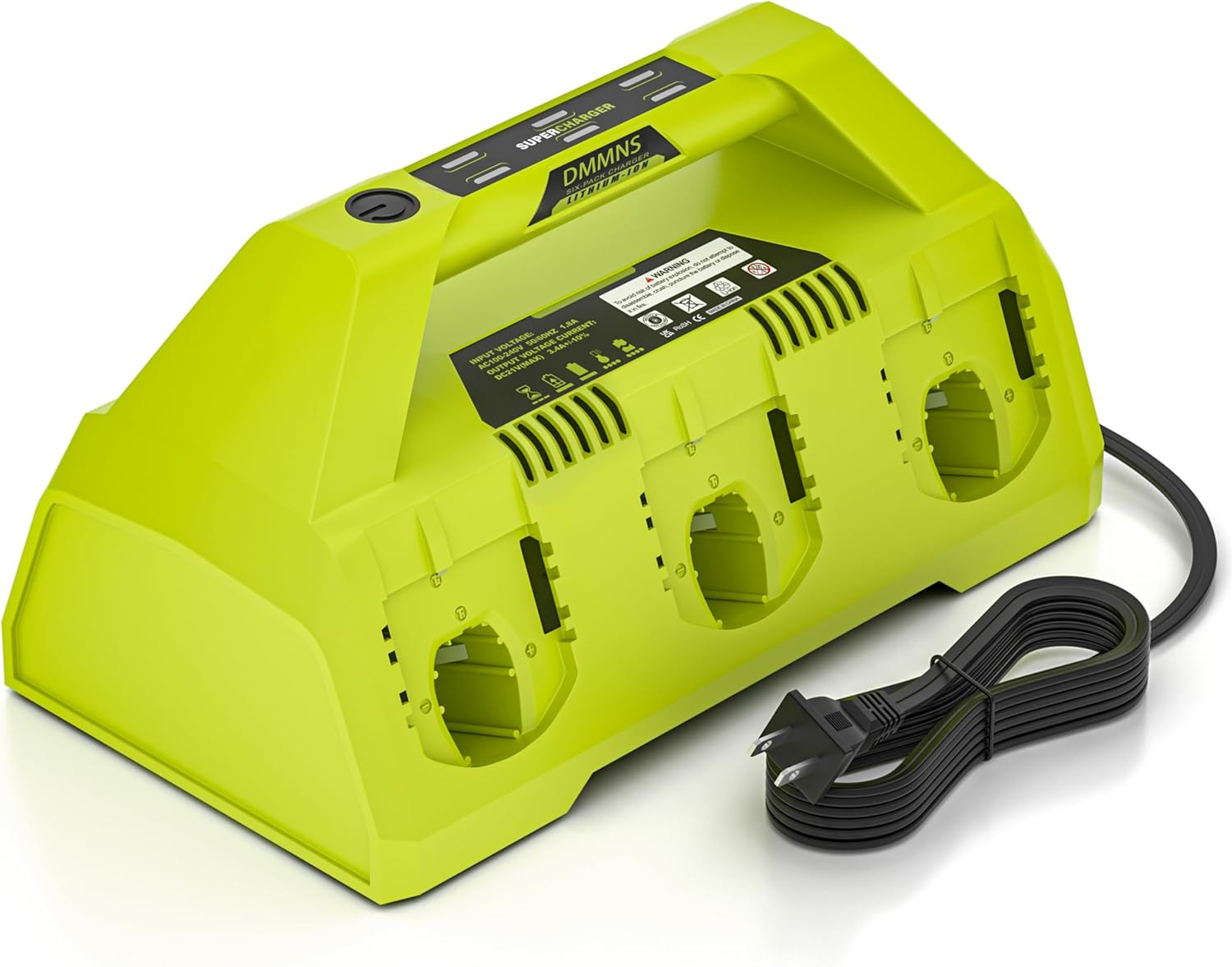 6-Port 18V Super Fast Charger Station for Ryobi P117 P135 Batteries