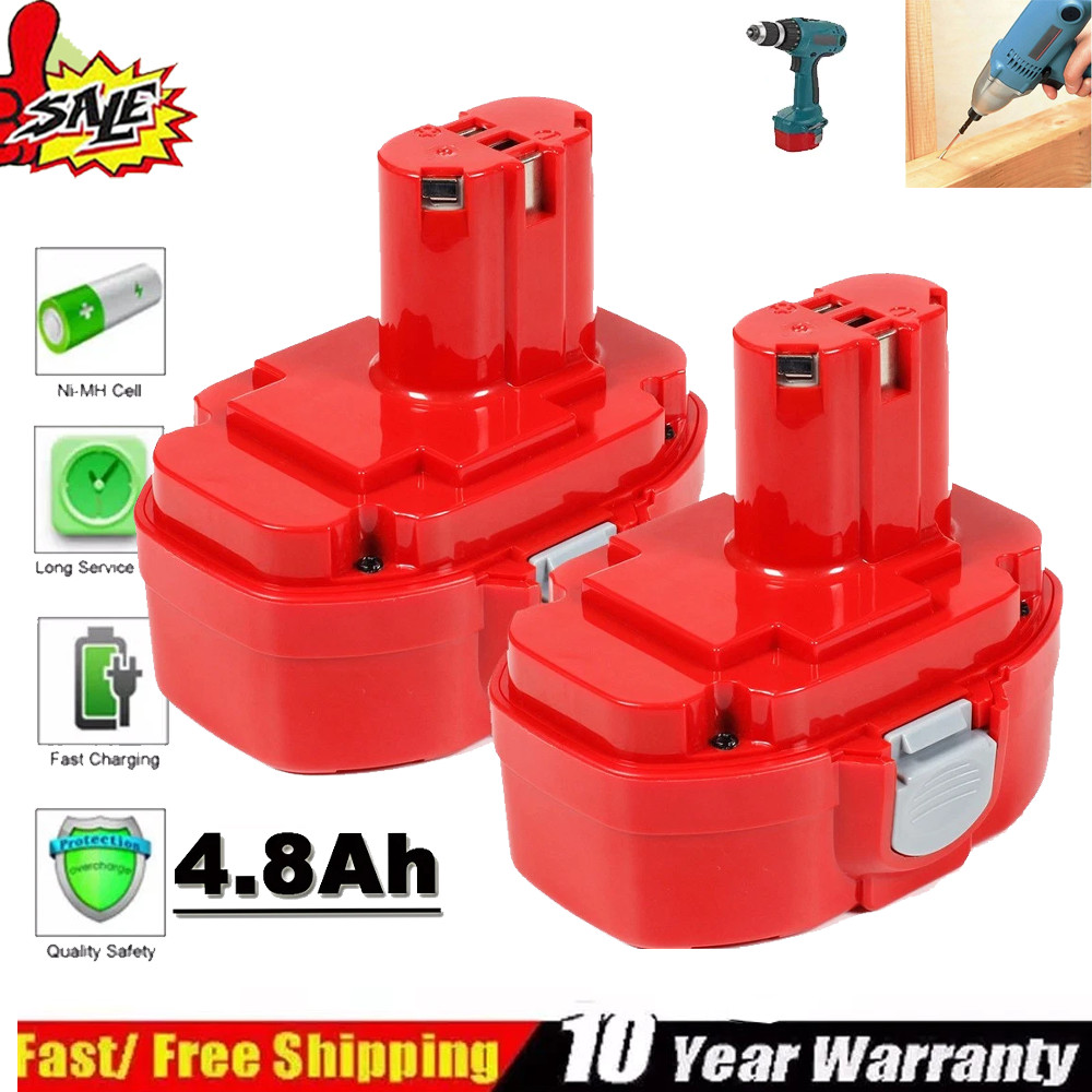 2X 4.8Ah 18V Ni-MH For Makita Replacement Battery 1822 1823 1833 1834 1835 PA18