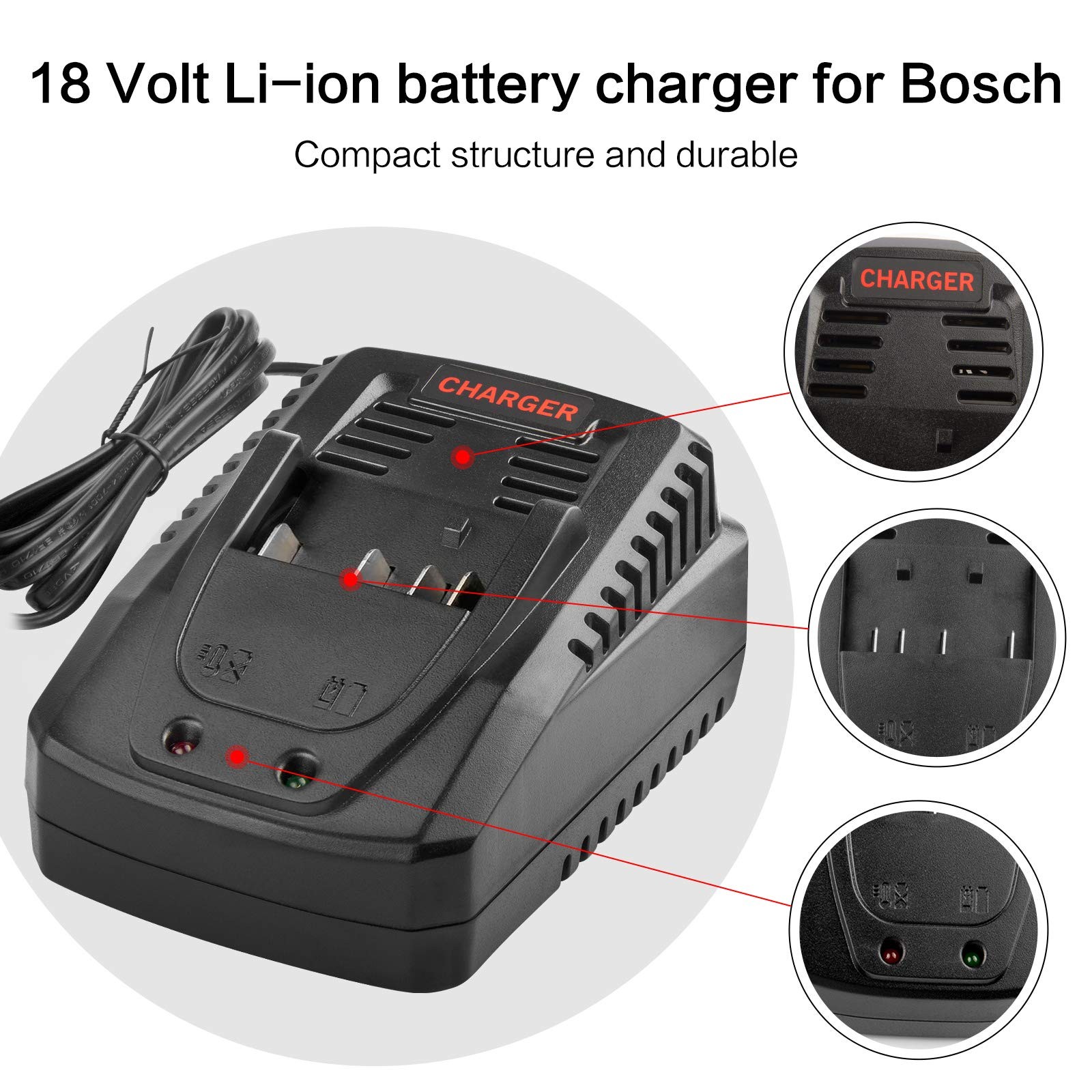 Fancy Buying Bc660 Bc1880 Battery Charger For Bosch 14.4V-18V Lithium Battery