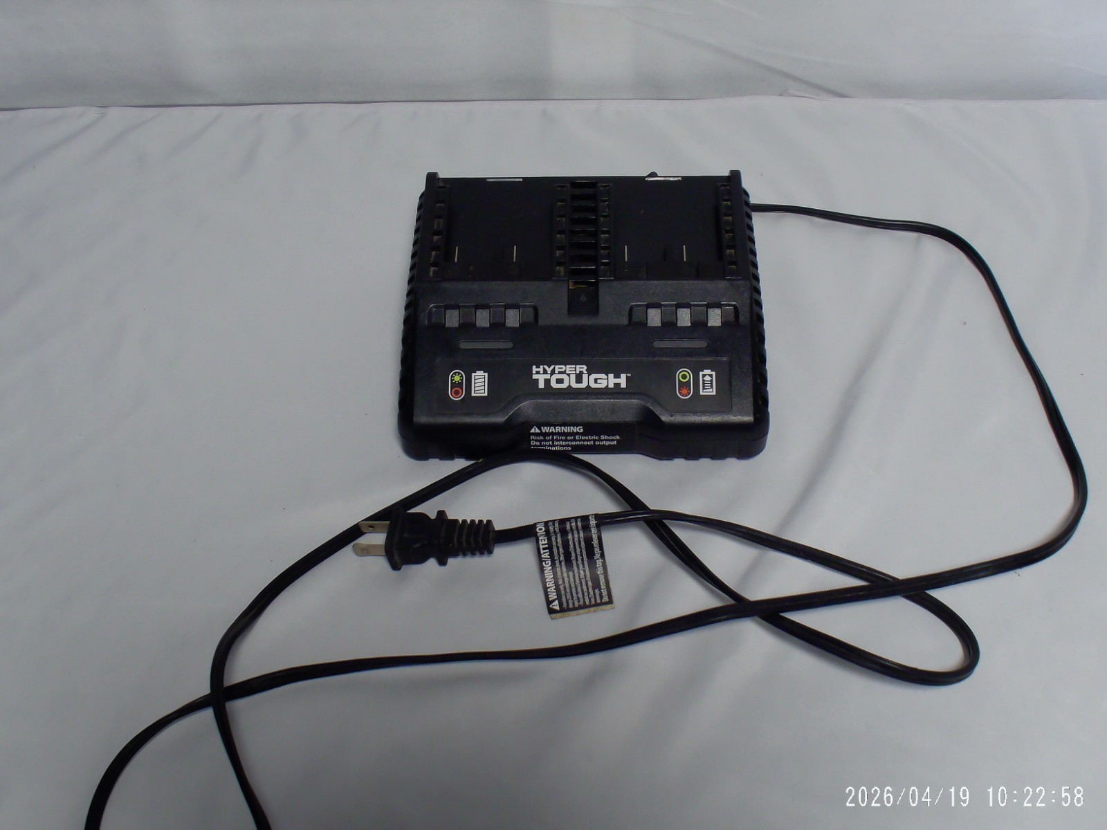 ‘Pre-Owned’ Hyper Tough HT19-401-003-14 20V LI Dual Charger