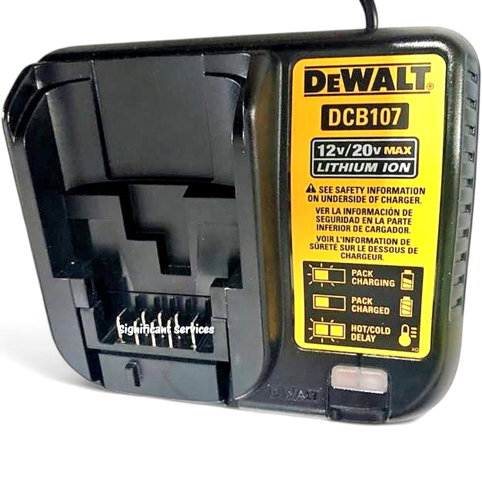 DeWALT DCB107 12V/20V MAX Lithium Ion Charger (Bulk Packed)