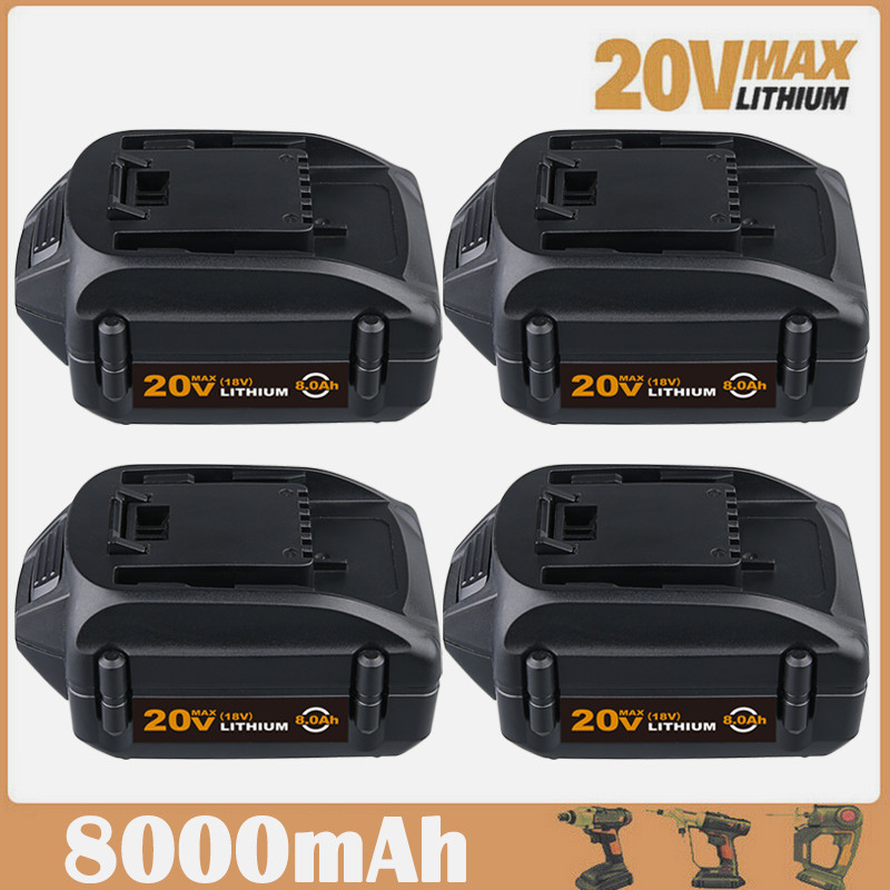 8AH For WORX 20V MAX Extend Lithium Battery 20 Volt WA3520 WA3525 WA3575 WG155