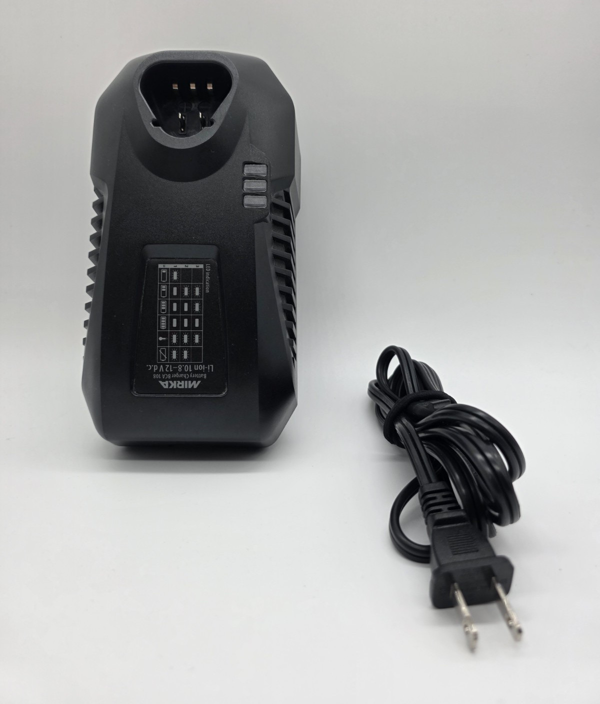 MIRKA Li-ion 10.8-12V DC 12V Battery Charger Base w/ AC Power Cord Black