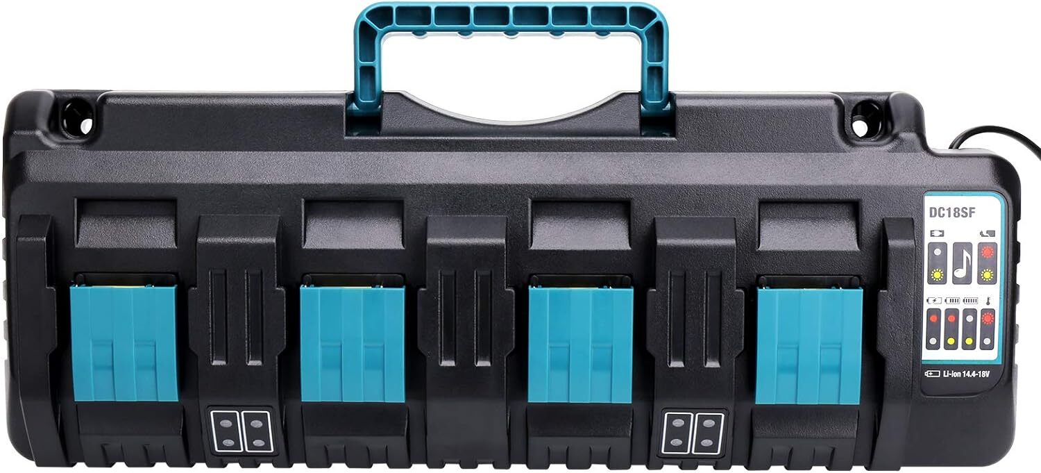 DC18SF For Makita 14.4-18V LXT Li-ion Dual 4 Port High & FAST Battery Charger