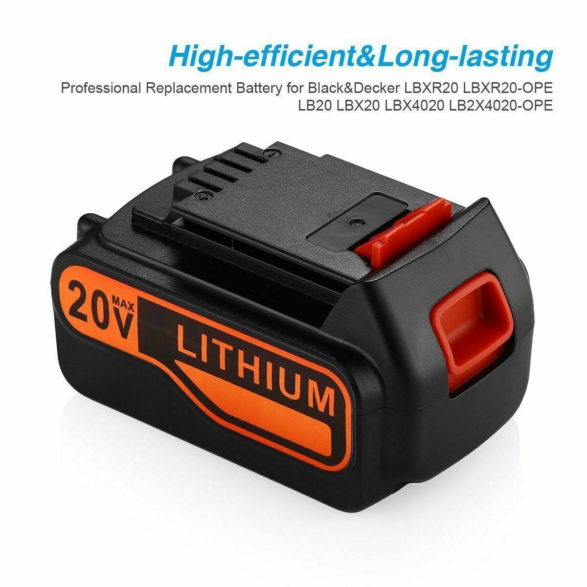 2X for Black & Decker LBXR20 20V Lithium Battery 4.0Ah LB2X4020 LB20 LBXR20-OPE