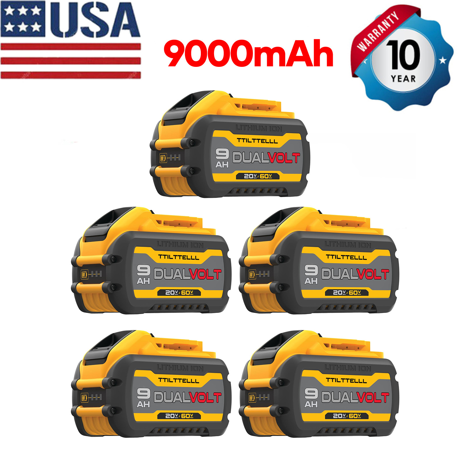 9.0Ah /12.0Ah DCB609 Lithium-Ion Battery /Charger For Dewalt 20V 60V FLEX VOLT~