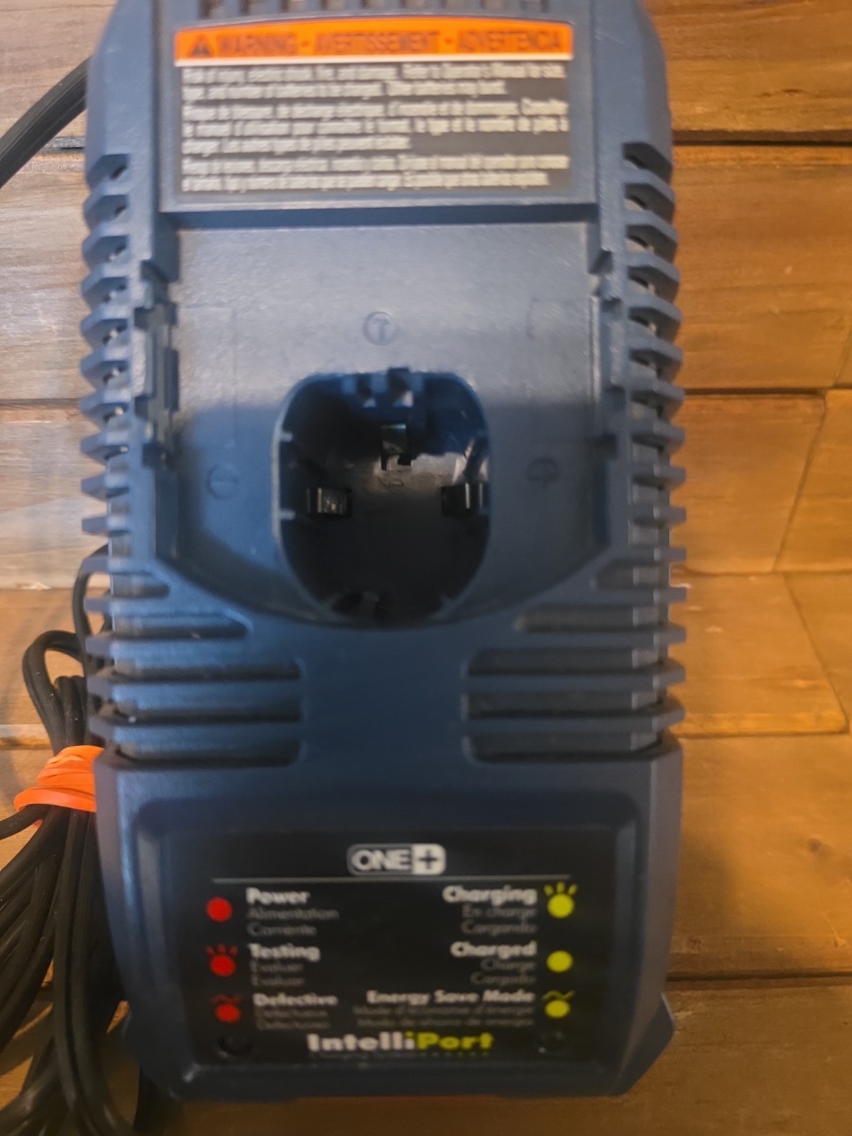 Ryobi P115 18V ONE+ Battery Charger IntelliPort NiCd Lithium 120V 70W Blue AC