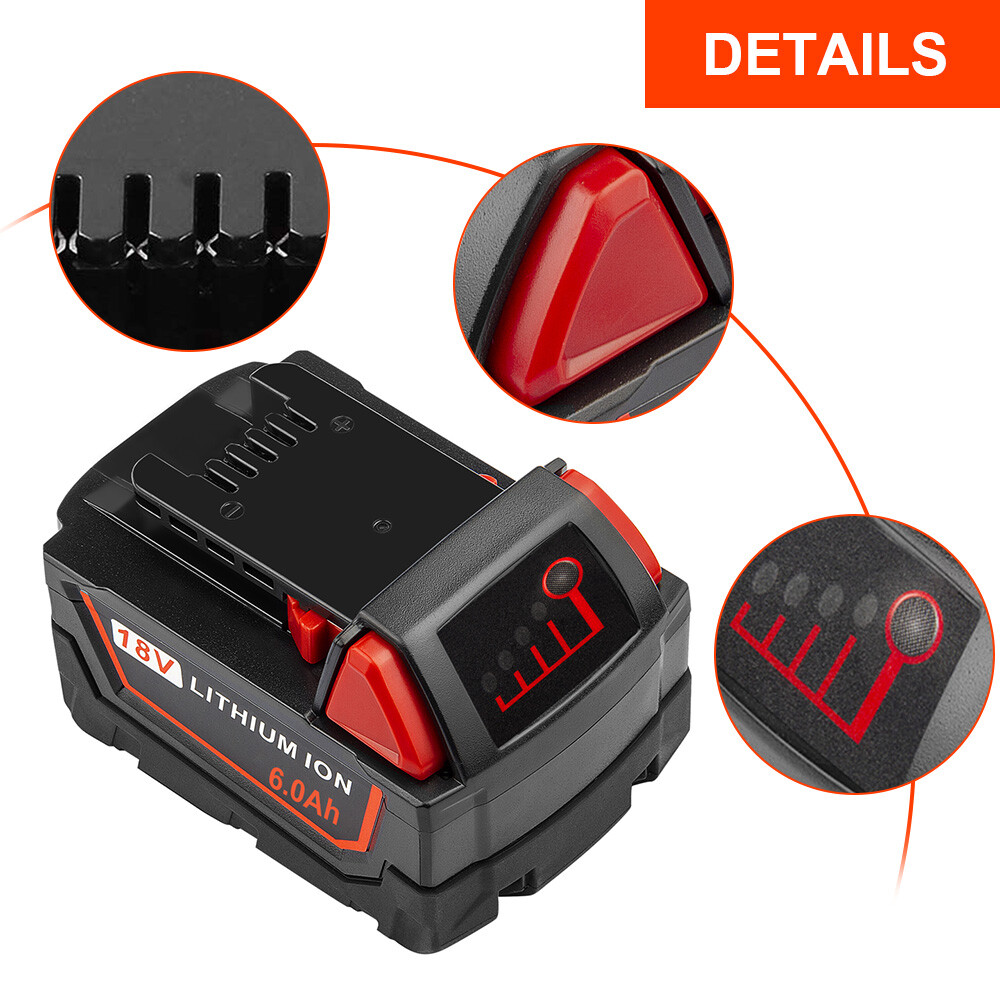 5.0Ah For Milwaukee M18 Extended Capacity Battery Lithium XC 48-11-1860 NEW
