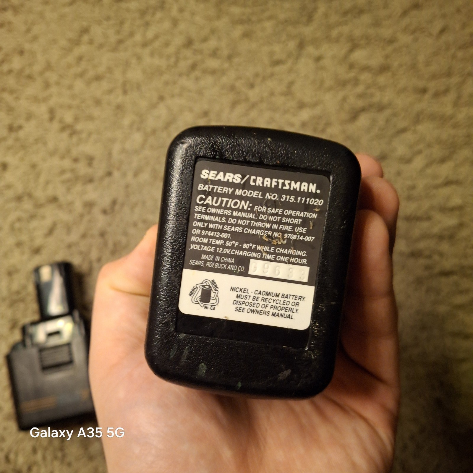 Sears Craftsman Battery 315.111020/ 12.0 V Orginal Sears Battery – For Parts