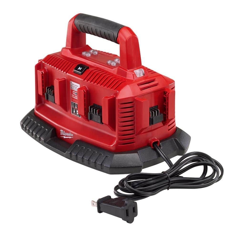 Milwaukee Compact Battery M18 Sequential Port Charger 6 Pack Charging Station