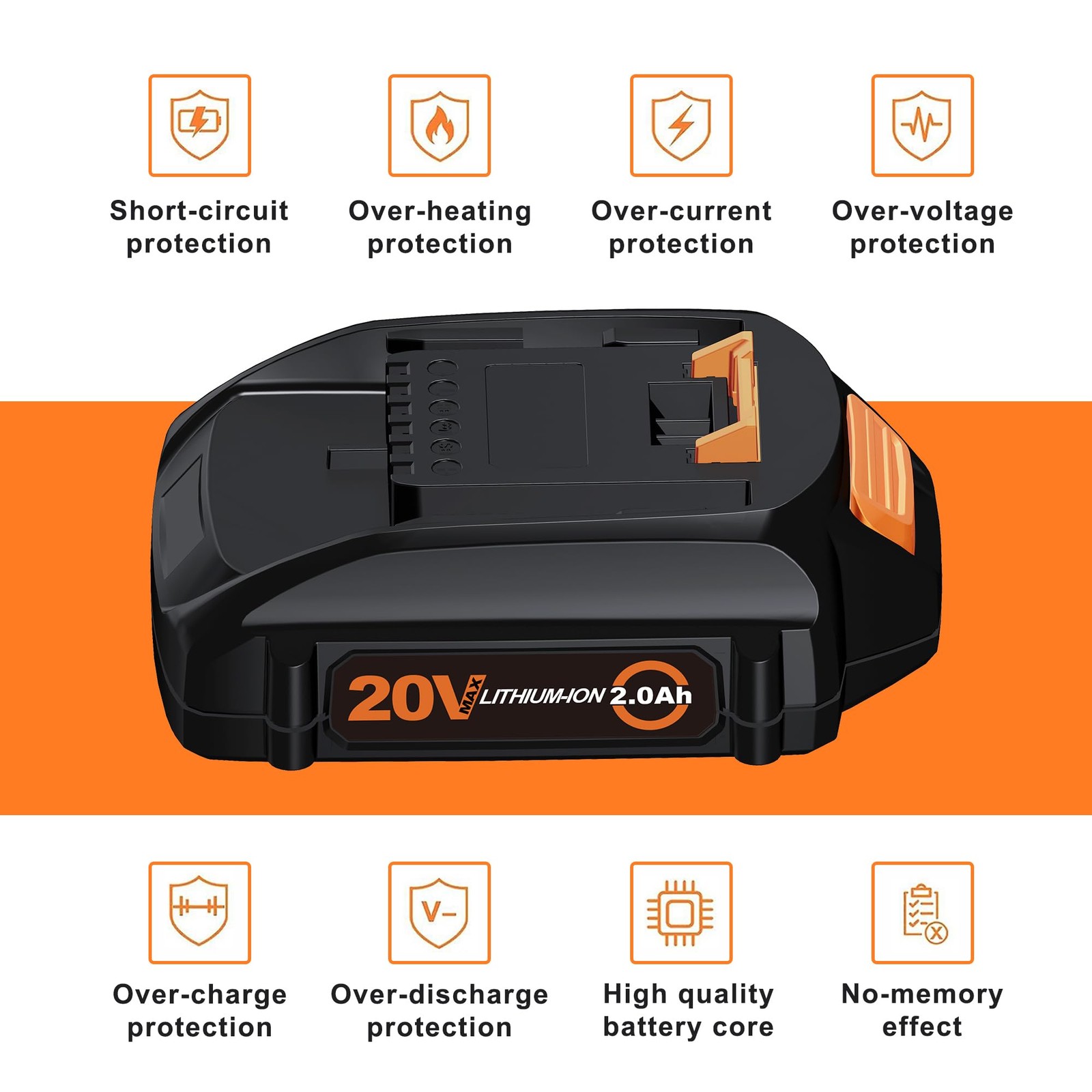 Simple Plus+ Wa3525 20V Battery Replace For Worx Battery 20V Power Share Max