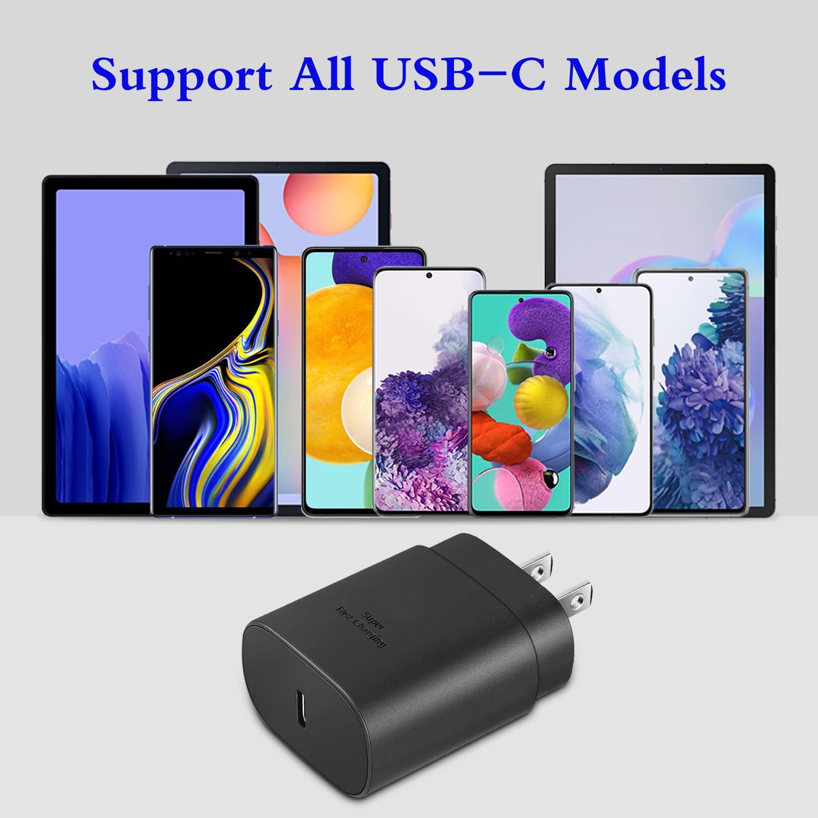 Guusmart Type C Charger 2-Pack 25W Type C Charging Block 6Ft Usb C Charger