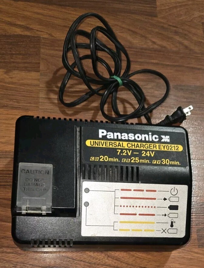 Panasonic Universal EY0212 Fast Battery Charger Multi-Volt 7.2v 9.6v 12v 24v +