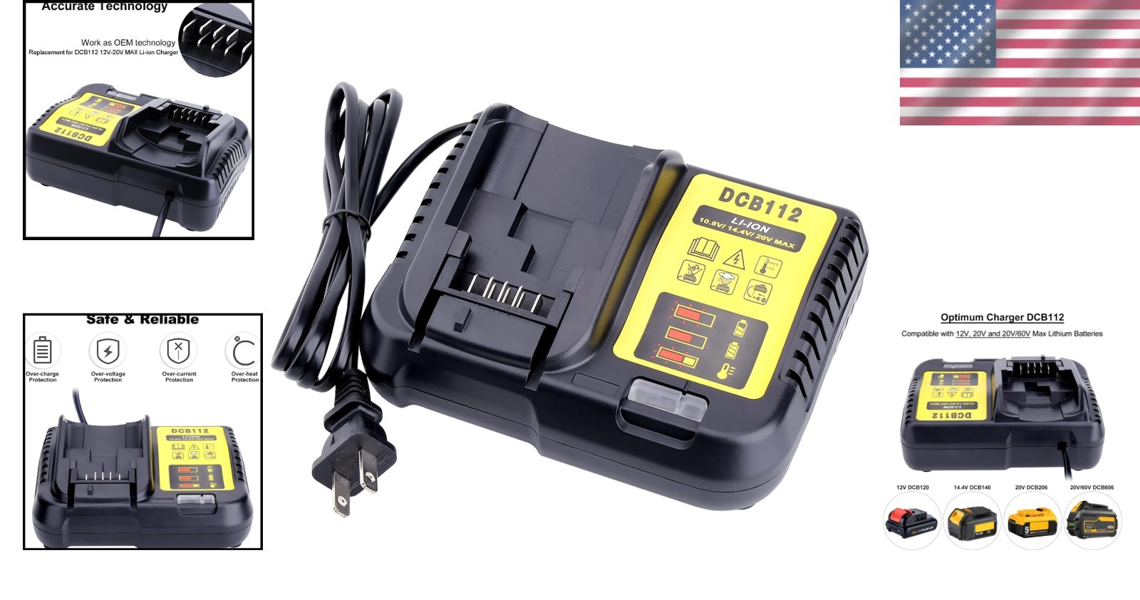 Universal 20V Max Charger for Li-Ion Battery Packs