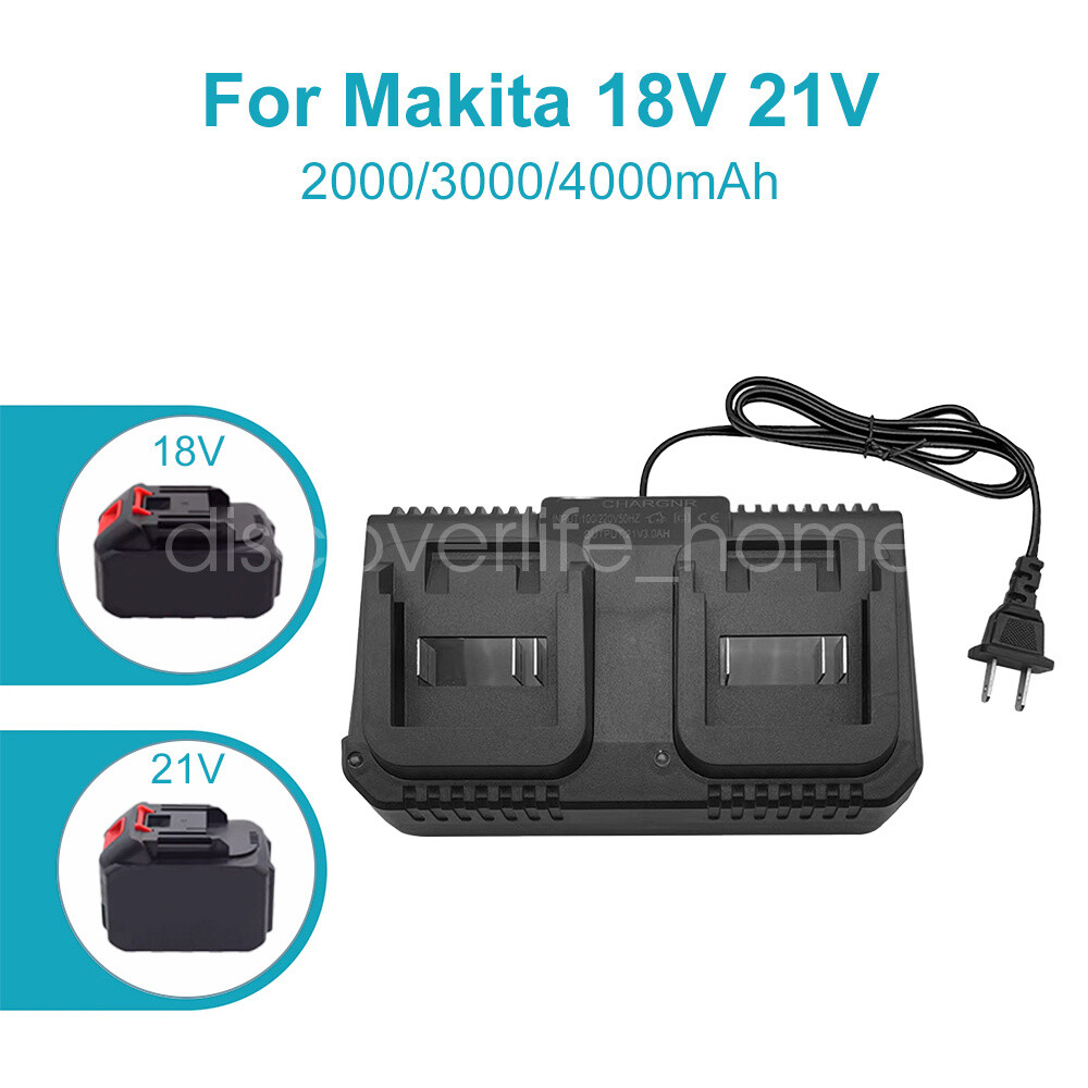 2 Slot For Makita Lithium-Ion Battery Charger 18V 21V Power Tool Rapid Charger