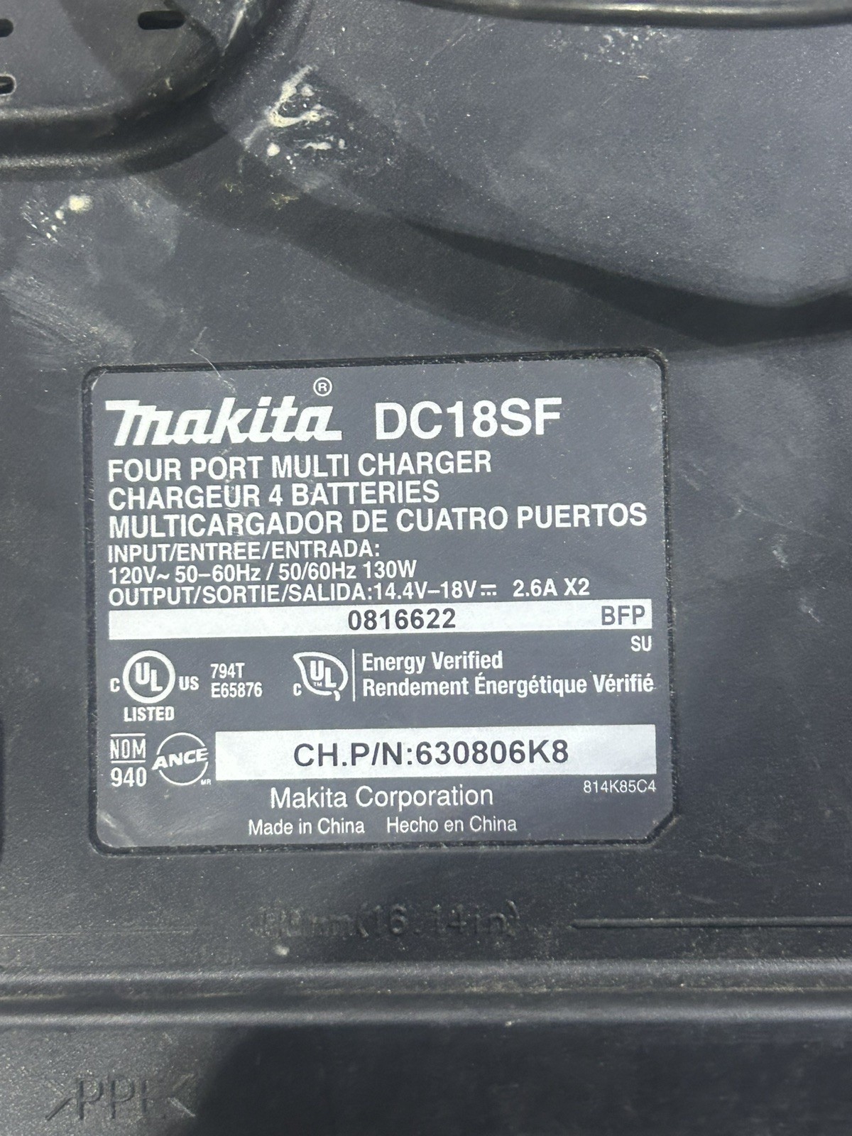 DC18SF Genuine Makita 14.4-18V LXT Li-ion Dual 4 Port High &FAST Battery Charger