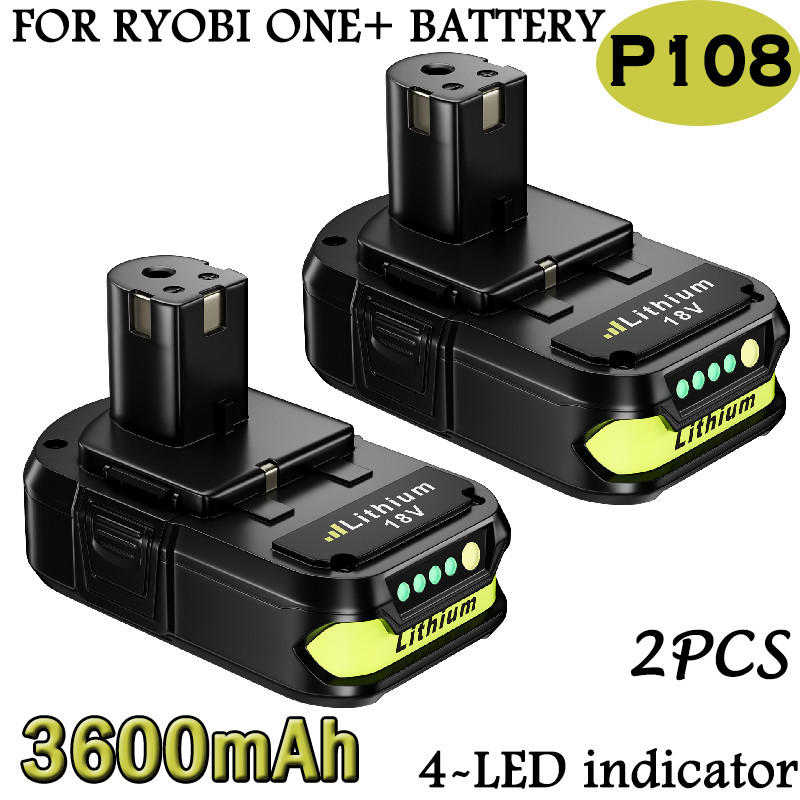 2Pack For RYOBI 18V ONE+ plus Lithium Battery RBL1815 RBL1810 P108 P102 P107 109