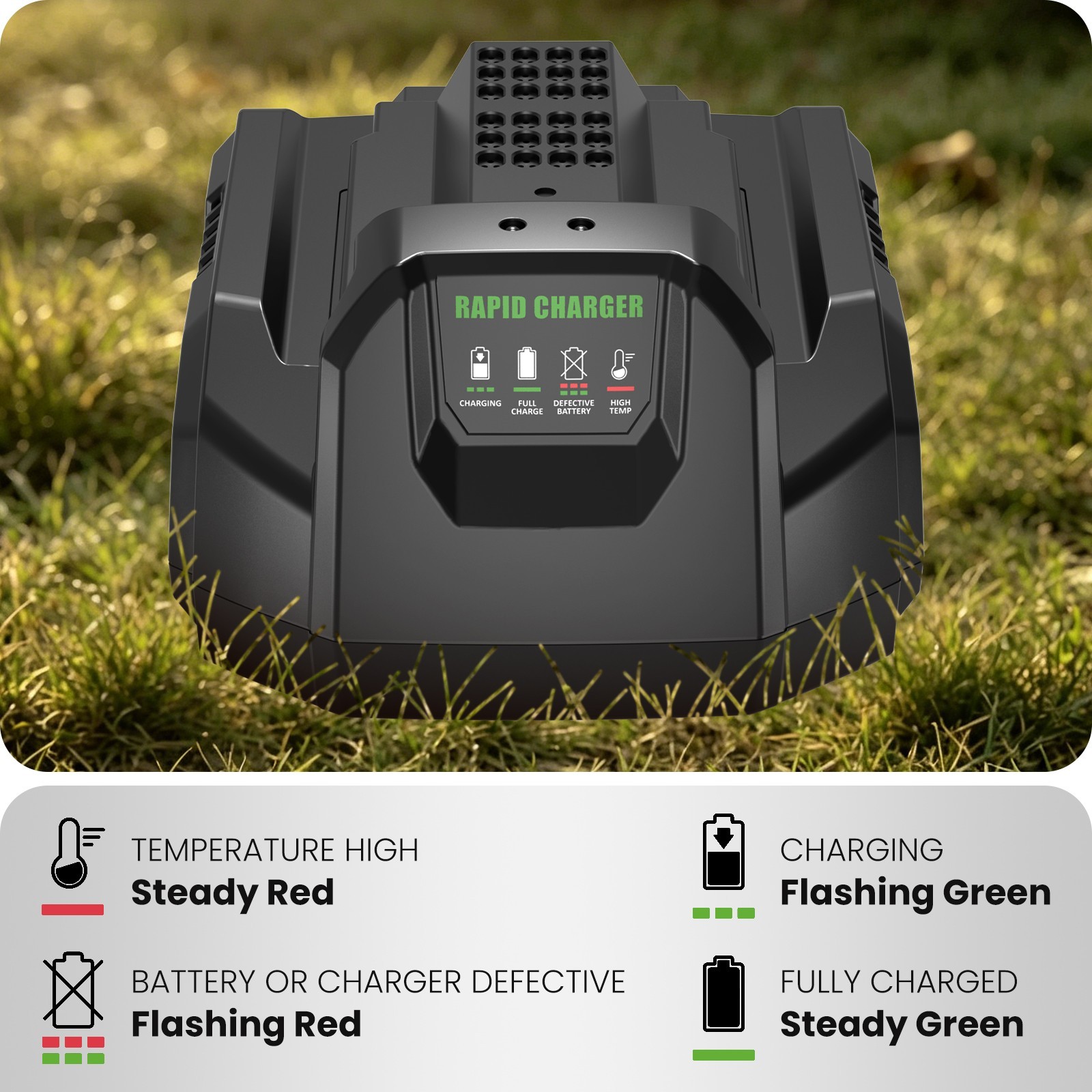Fast Charger for EGO Battery Charger 56-Volt Lithium-ion Model CH2100 – NEW
