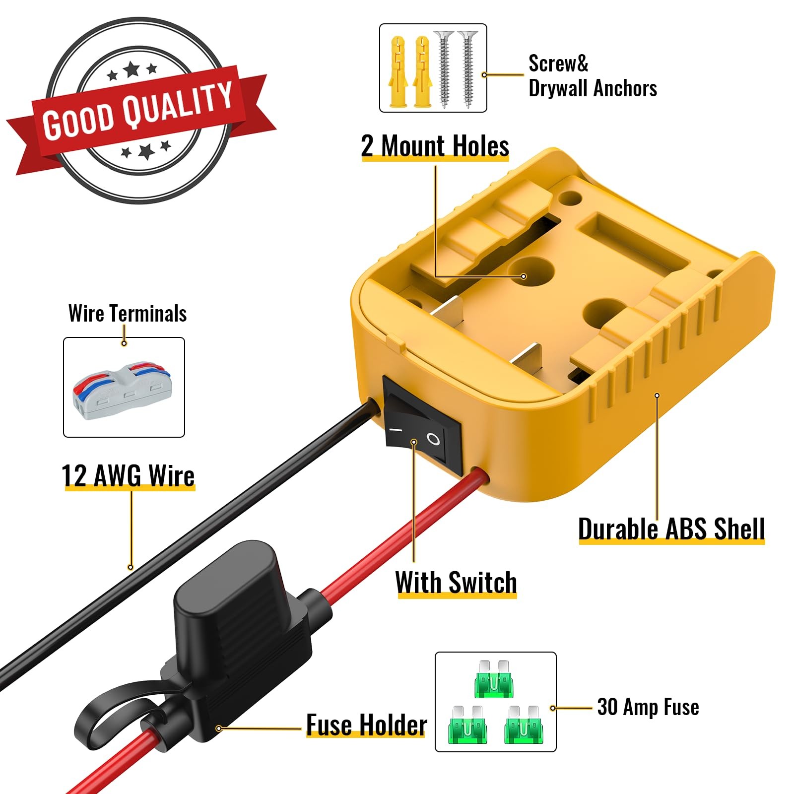 for Power Wheel Adapter Compatible with Dewalt 20V Battery Converter 1-PACK
