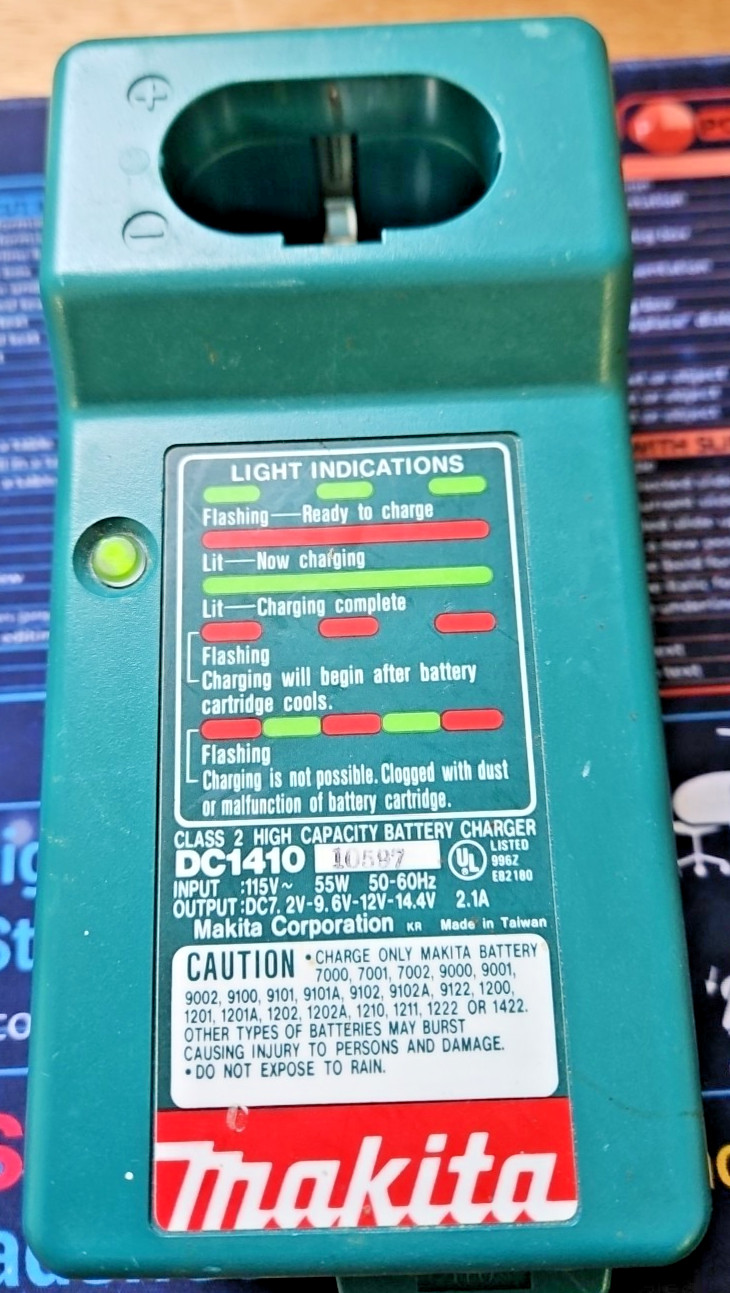 MAKITA DC1410 CHARGER for 7.2v 9.6v 12v 14.4v NiCd NiMH Power Tool Batteries!