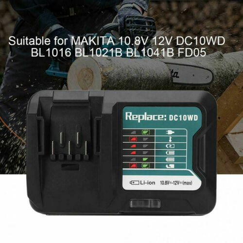Battery Charger for Makita 10.8V 12V DC10WD BL1021B BL1041B BL1016 Replace US