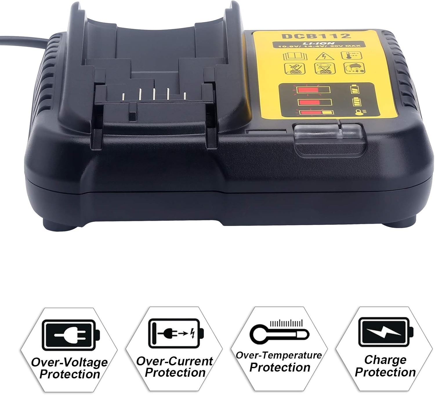 Universal 12V/20V/60V Lithium Battery Charger – Overheating Protection Included