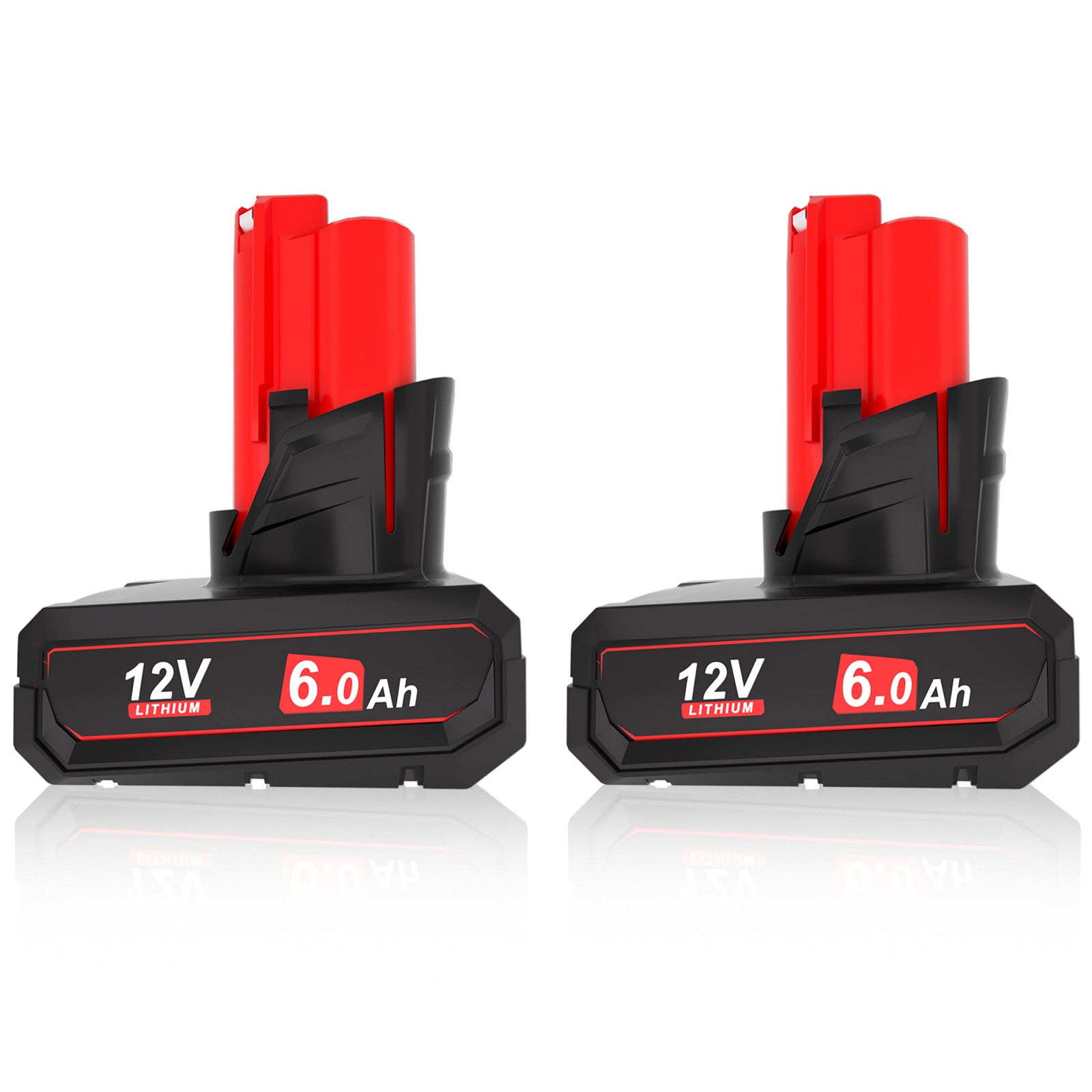 2Pack 6.0Ah Battery For Milwaukee for M12 LITHIUM Extended Capacity 48-11-2460