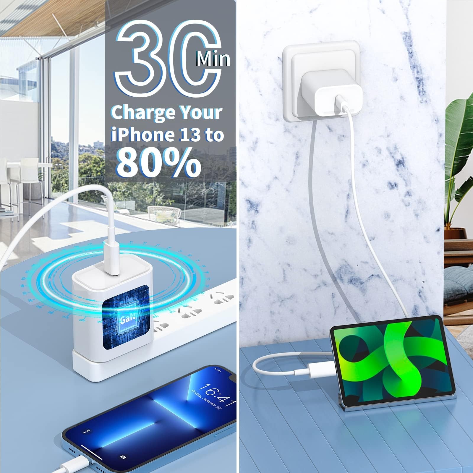 Mfi Certifiediphone 14 Charger Charging Rombica 2Pack 20W Pd Usb-C Power Wall