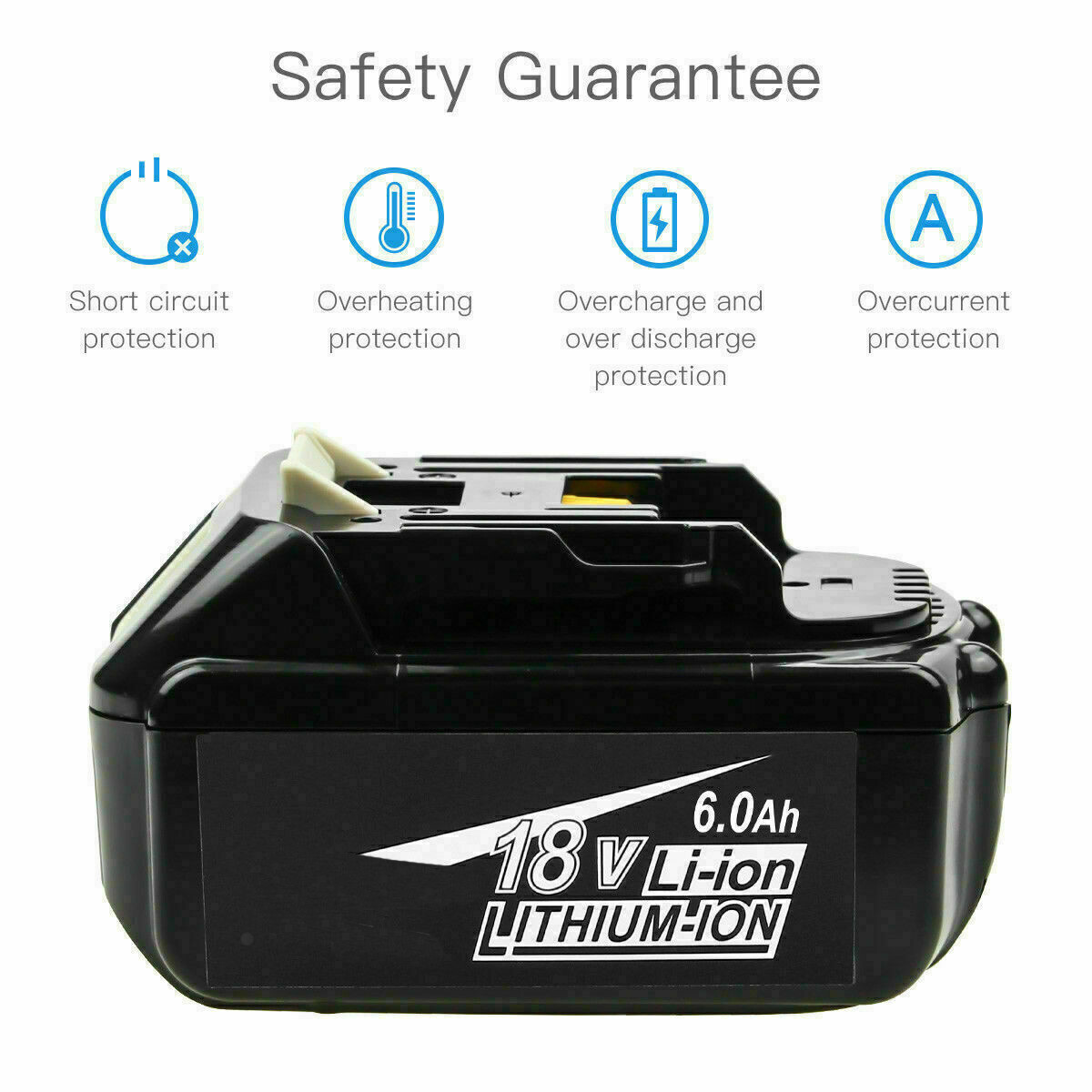 6/8/9/12Ah For Makita 18V LXT Lithium-Ion BL1830 BL1850 BL1860 Tool Battery LED