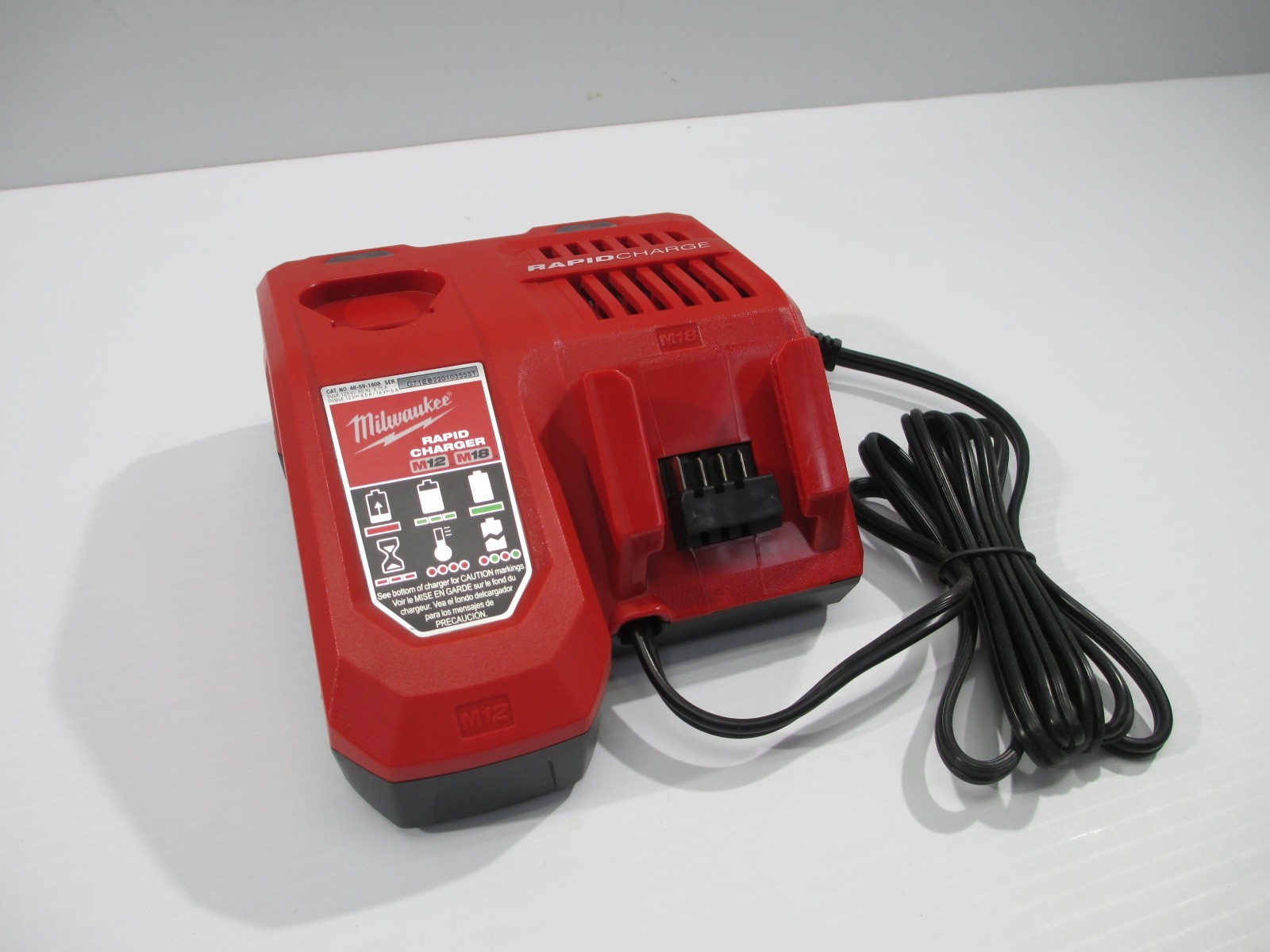 MILWAUKEE 12V 18V MULTI-VOLT LITHIUM ION RAPID BATTERY CHARGER OEM 48-59-1808