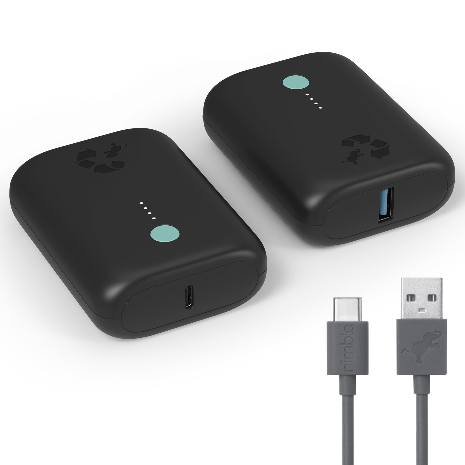Nimble Champ Lite Portable Charger 5200Mah Charging Power Bank 15W Usb C And A