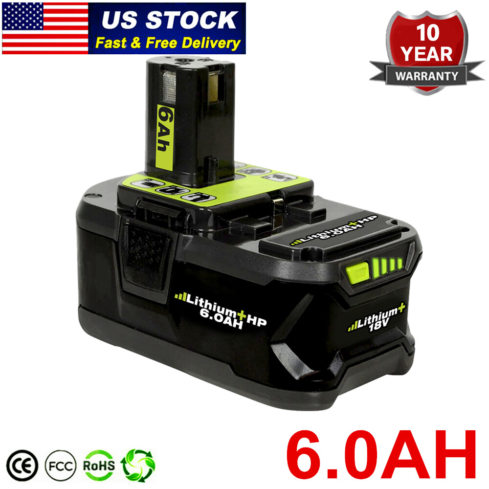 For RYOBI P108 18V One Plus High Capacity Battery 18 Volt Lithium-Ion 6Ah/12AH