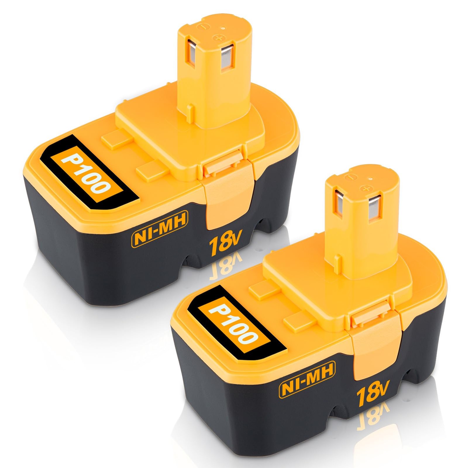 Vanttech Upgraded To 4.8Ah Ni-Mh 18V P100 Battery Replacement For Ryobi 18V