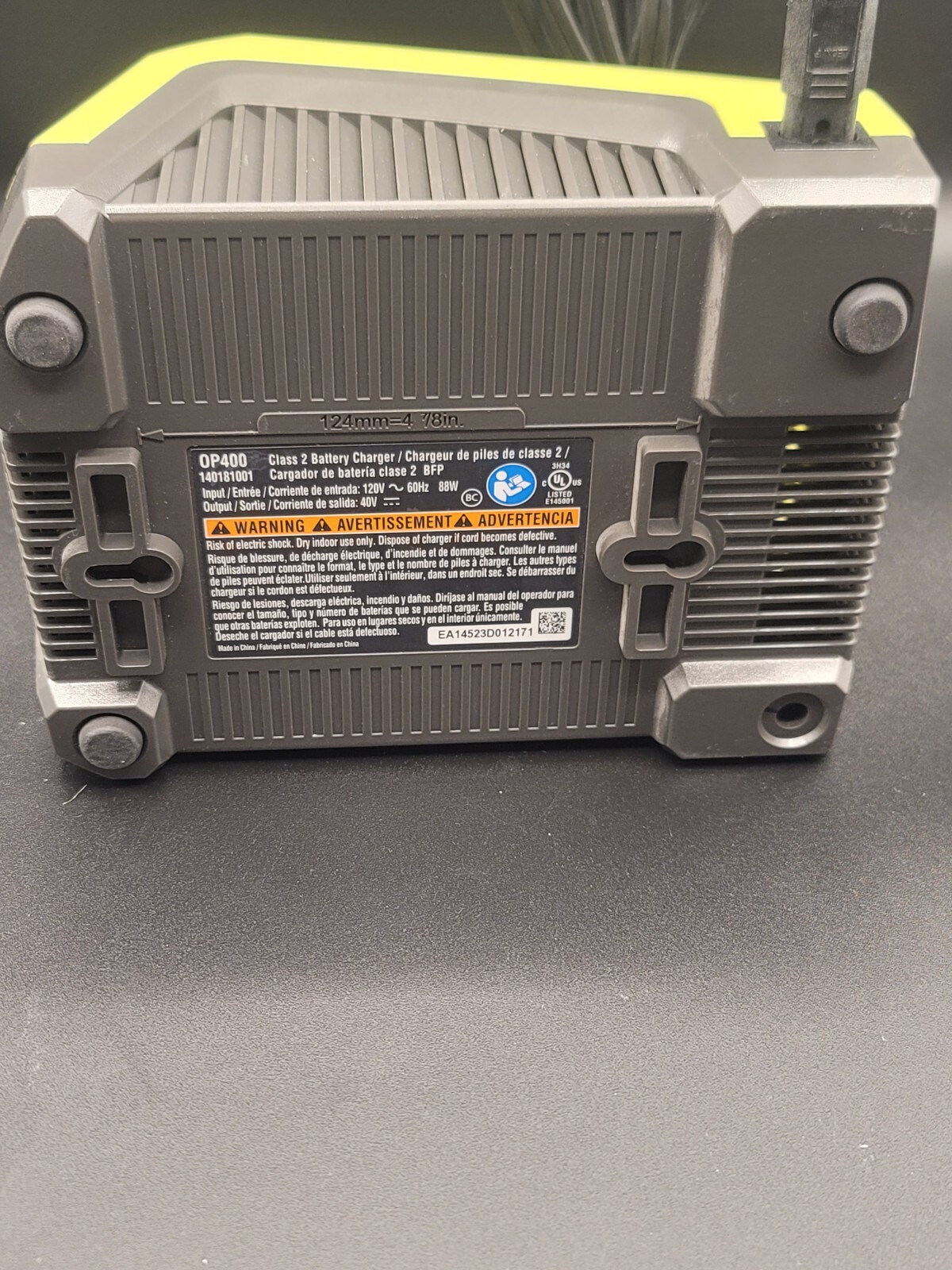 Ryobi OP400 40V Lithium-Ion Rapid Class 2 Battery Charger