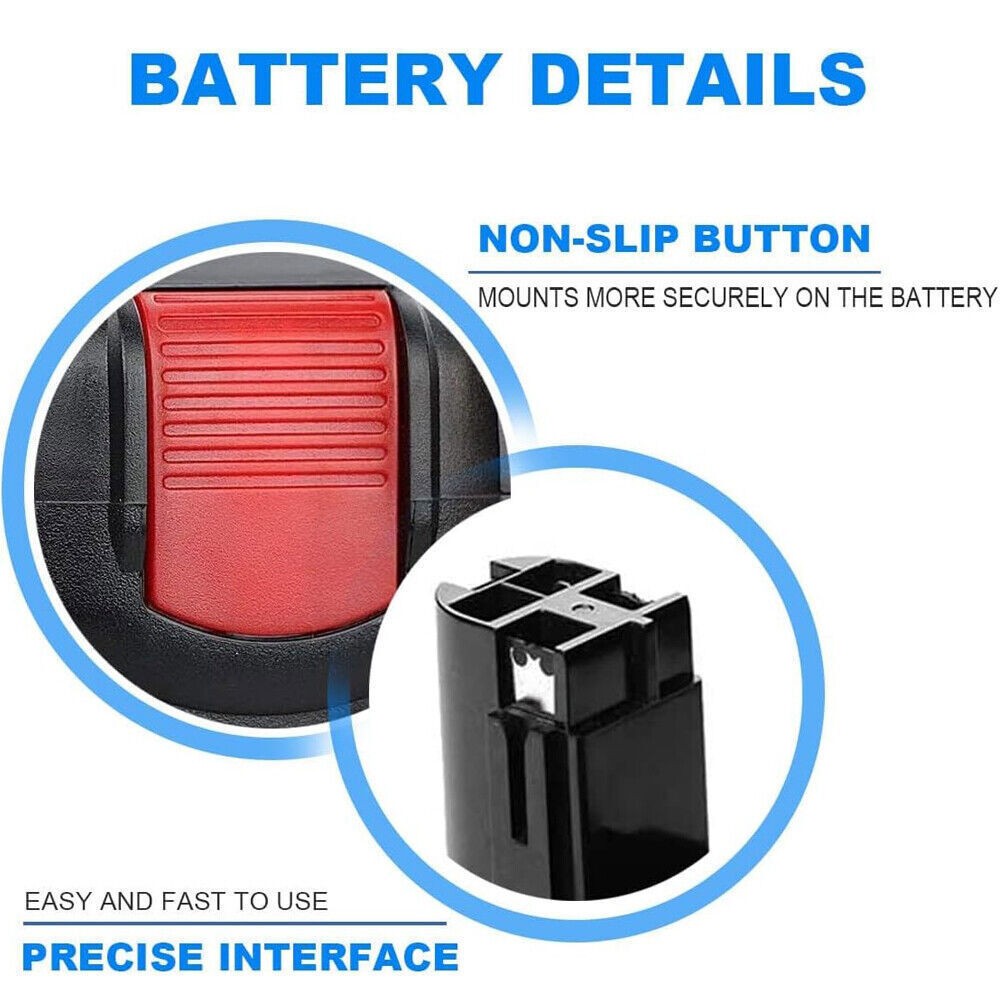 4.8Ah 2 Pack 18 Volt Battery for Bosch BAT025 BAT180 BAT181 BAT189 BAT026 BAT160