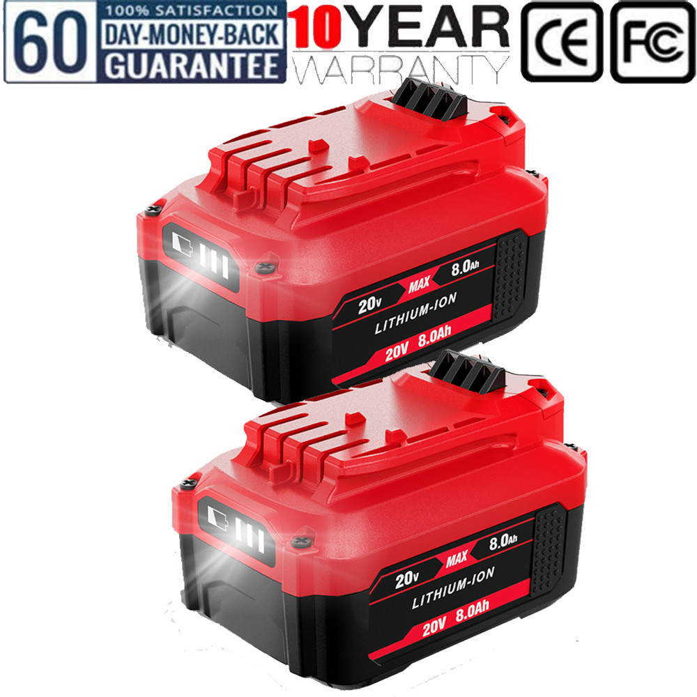 2X 8.0Ah For Craftsman V20 20V MAX Lithium Battery CMCB204 CMCB202 CMCB206 US