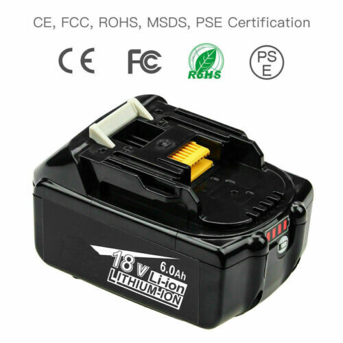 6/8/9/12Ah For Makita 18V LXT Lithium-Ion BL1830 BL1850 BL1860 Tool Battery LED