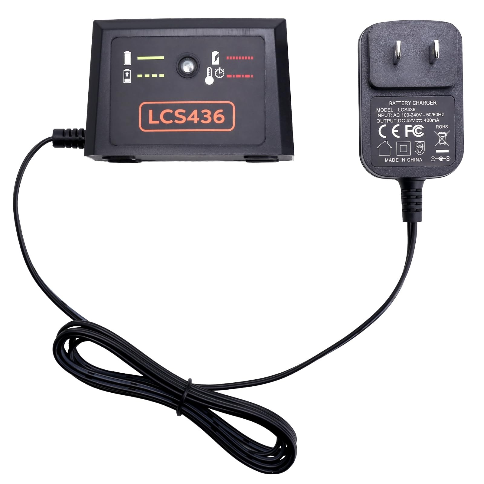 Cailingbat 40V Battery Charger Lcs436 Compatible Black And Decker 36V And 40V