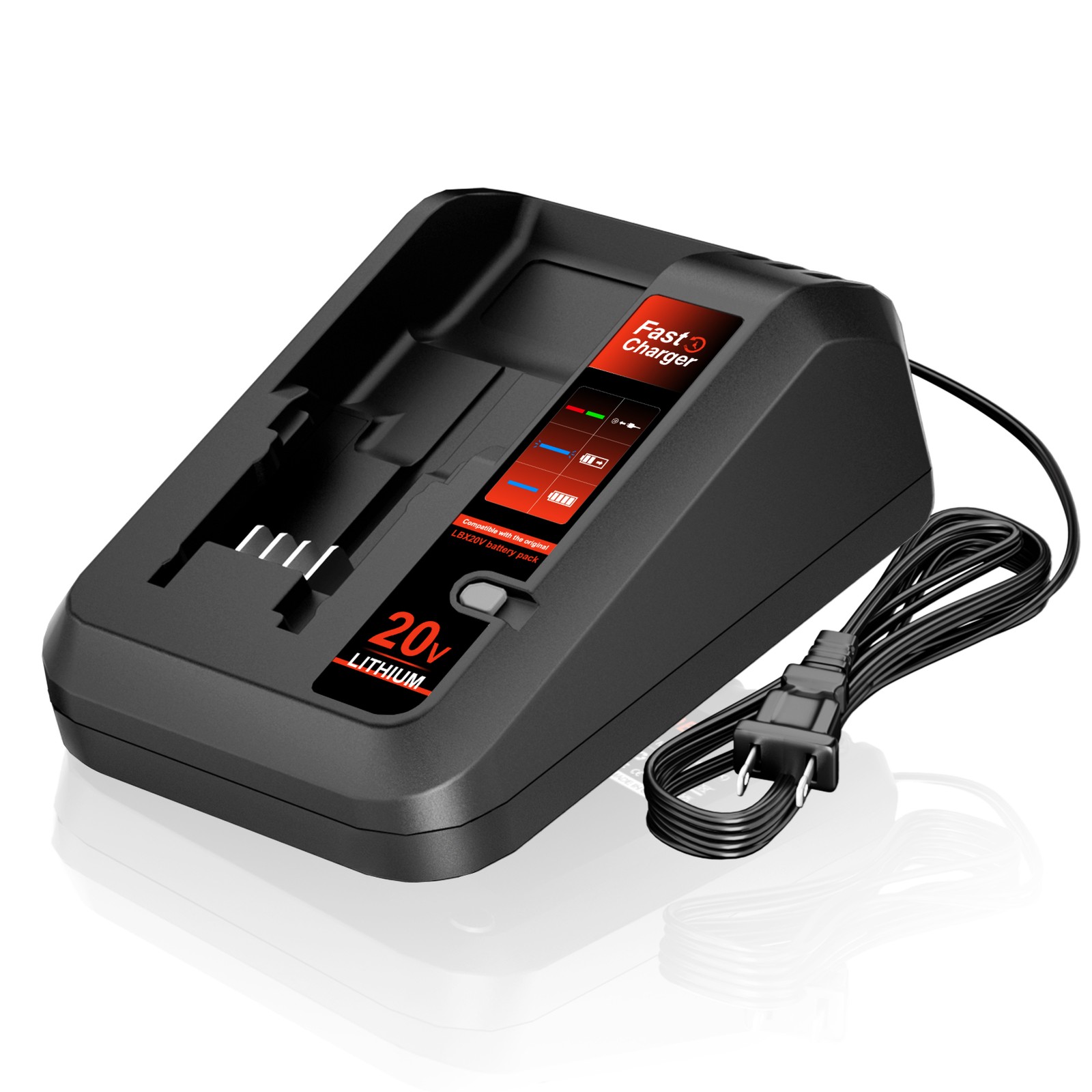 20V Lithium Battery LBXR2020 Replacement for Black & Decker 20V Battery Charger