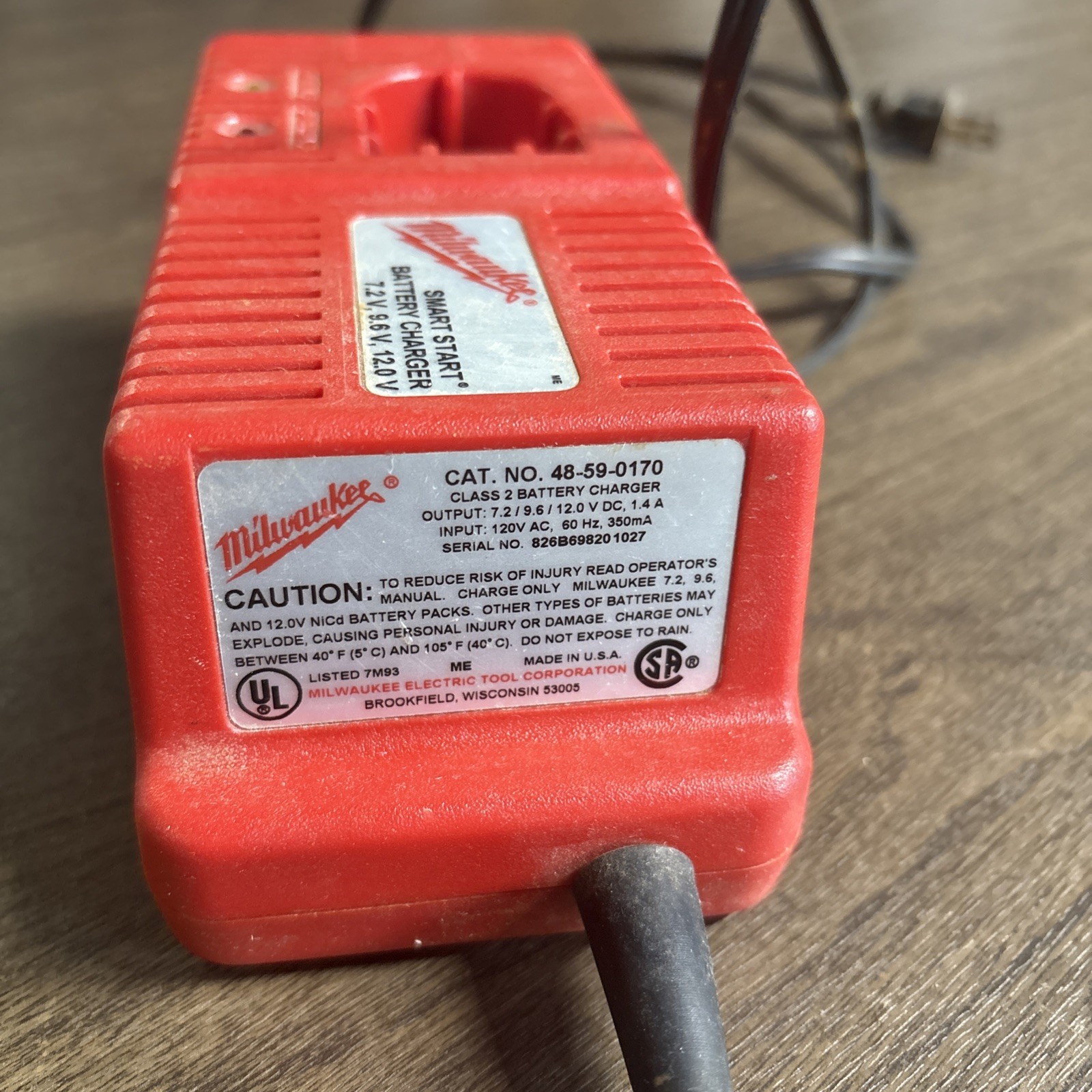 Battery Charger For Milwaukee Smart Start Drill 7.2v, 9.6v, 12.0v