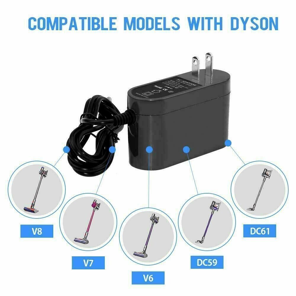 100% New High Quality Replacement AC Charger for Dyson V6 V7 V8 21.6V DC59 DC61