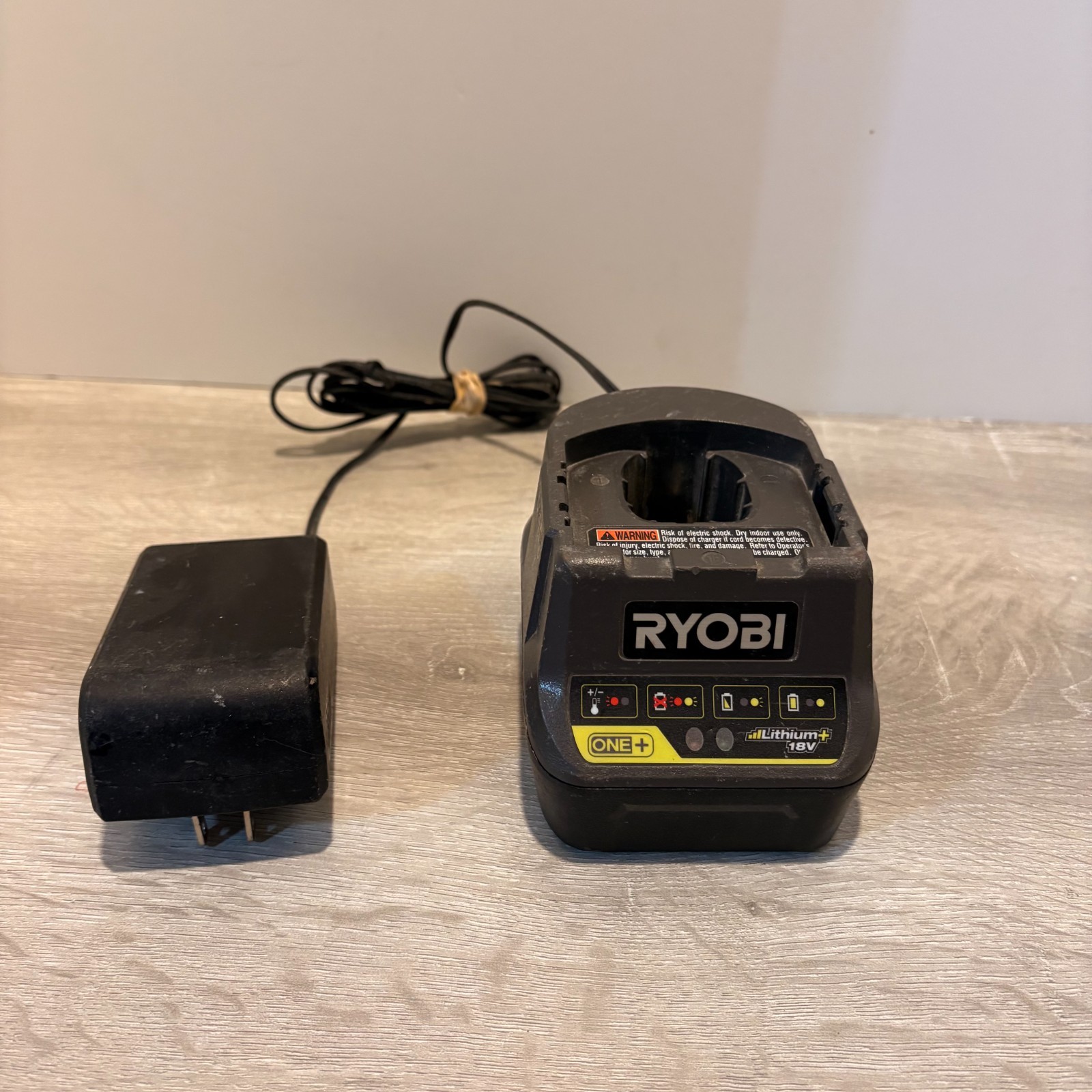 Ryobi One+ P118B Lithium Ion +18V Class 2 Battery Charger W/Standard 120V Plug