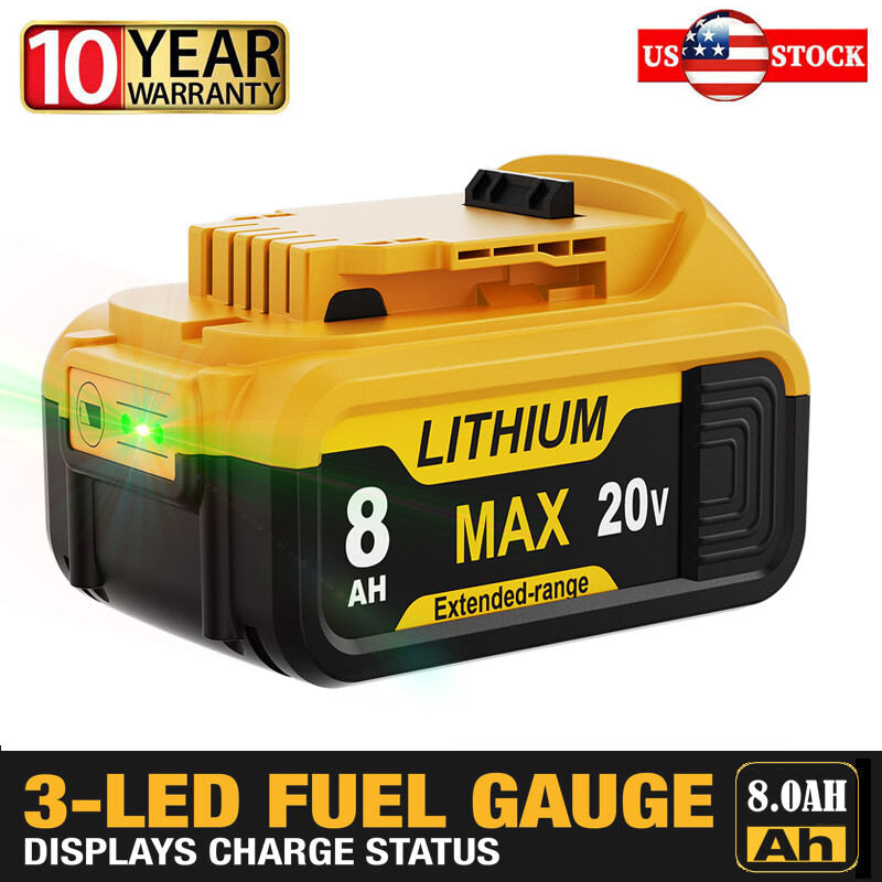 For DeWalt 20V 20 Volt Max 8.0/12.0AH Lithium Battery or Charger DCB206 DCB201