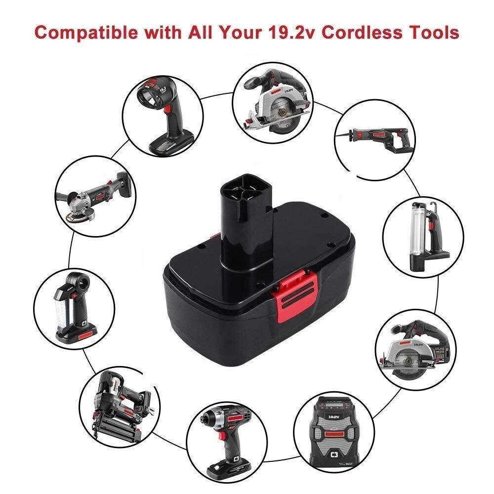 2Pack For Craftsman 19.2 Volt C3 Battery DieHard 130279005 11376 130279003 11375