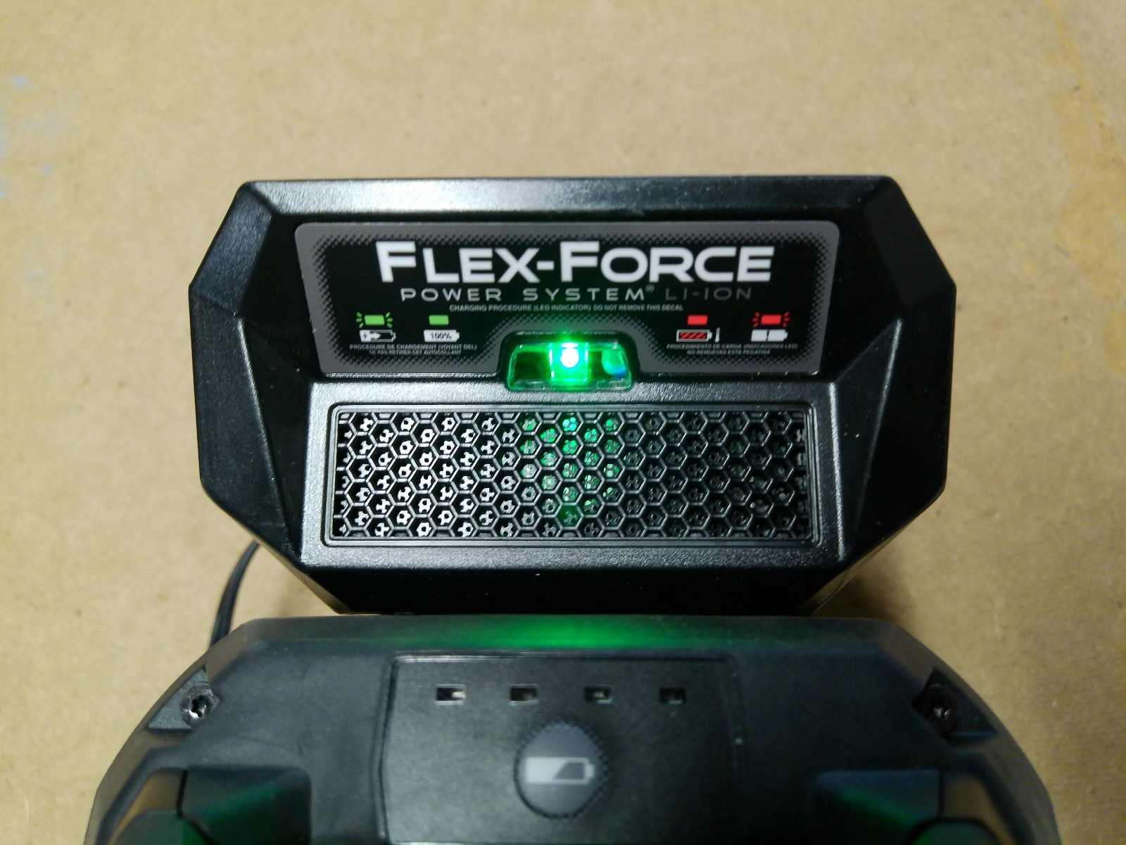 Flex-Force Charger Model 88902 and 60V Max 88925 Battery, 2.5 Ah, 135 Watt Hrs.