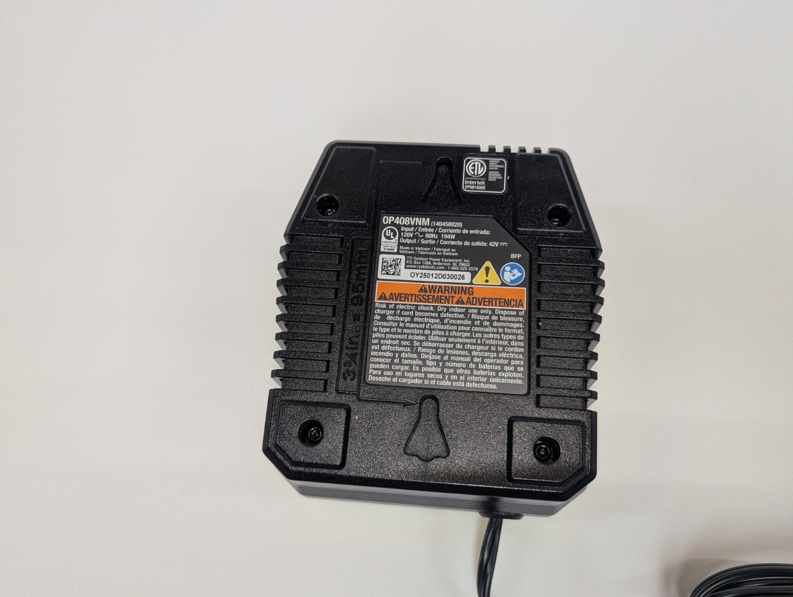Ryobi OP408VNM 40V Lithium-Ion Battery Charger
