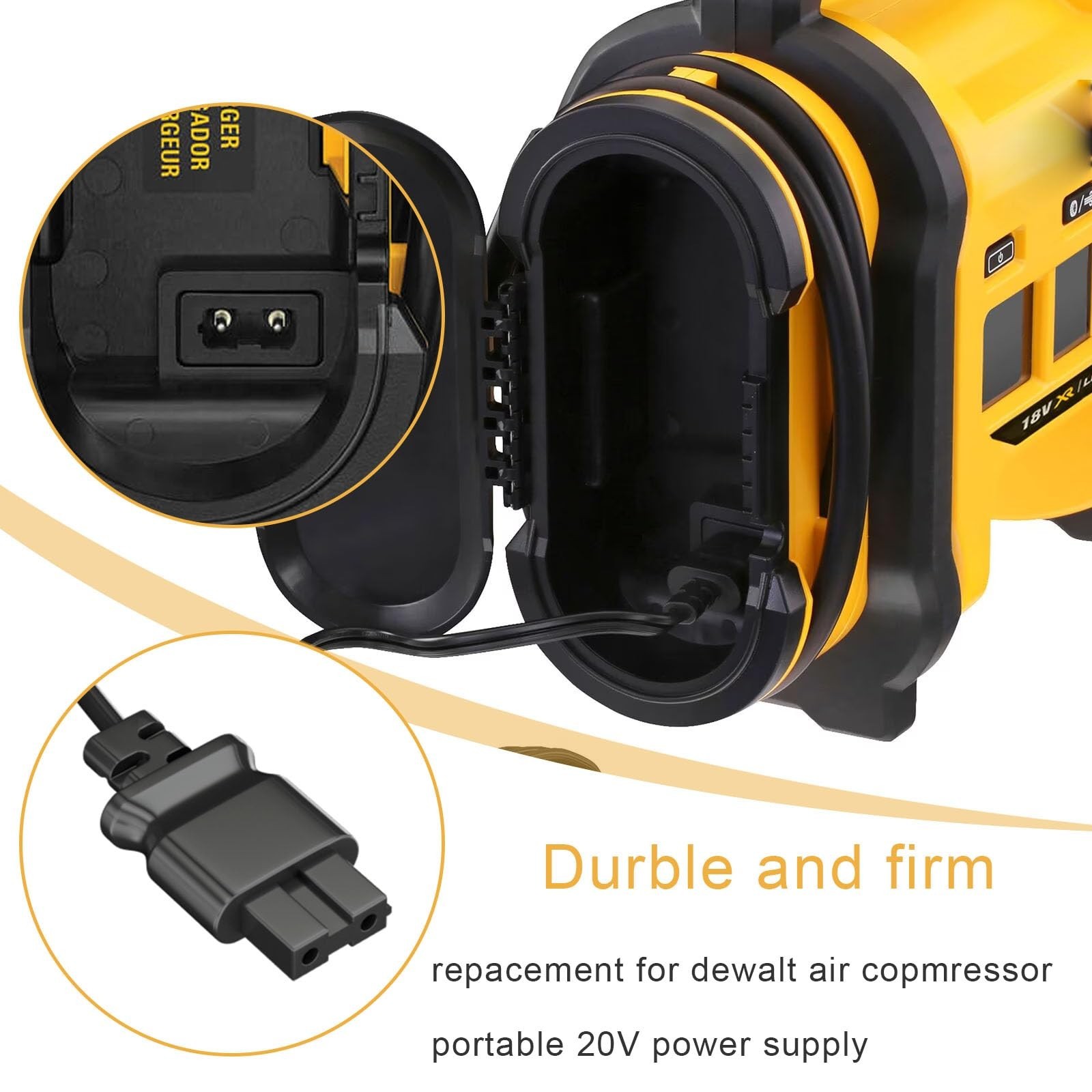 13.8V Charger Power Supply for 20V MAX Tire Inflator & Air Compressor Replacemen